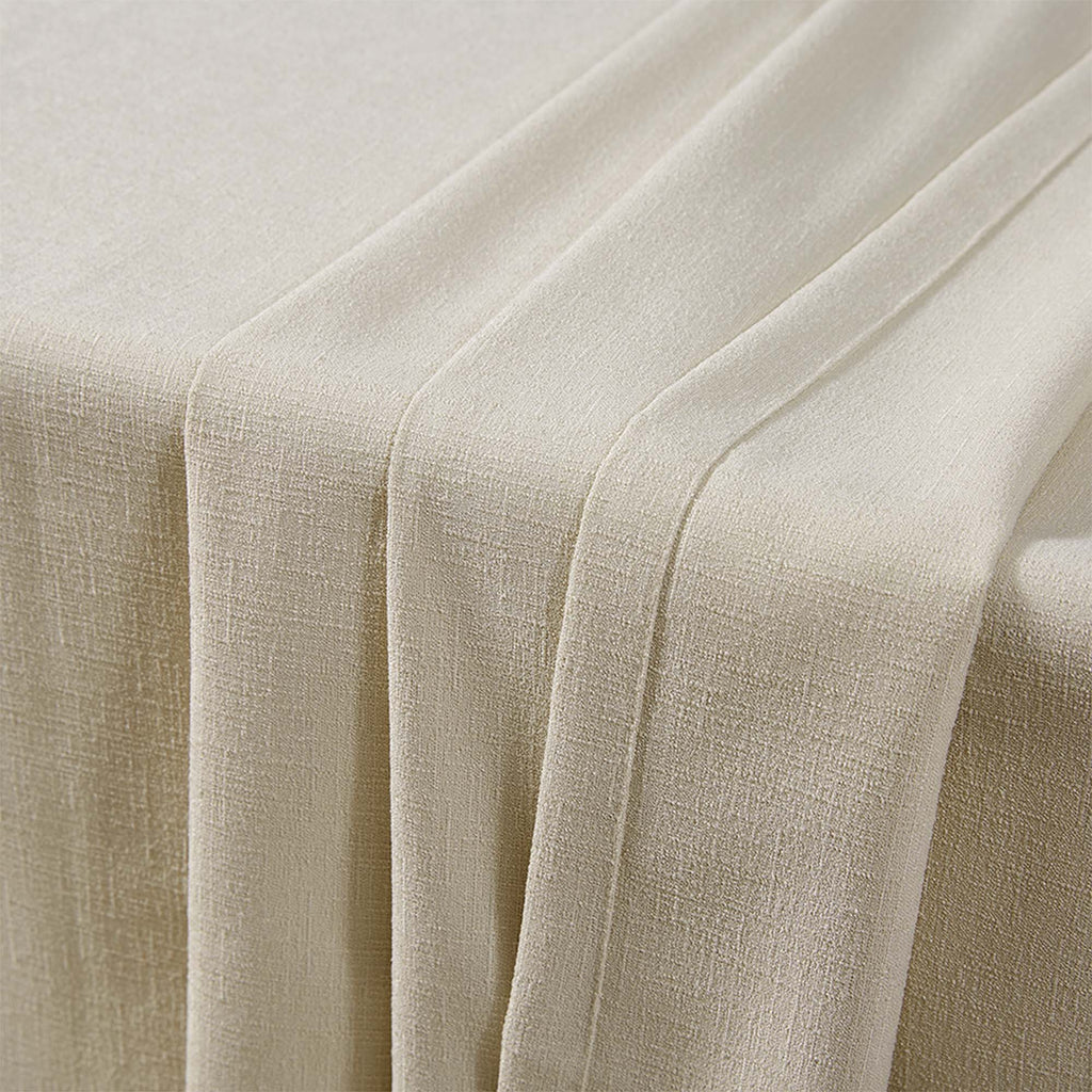Elvonaeoly Cross Linen Texture Curtains