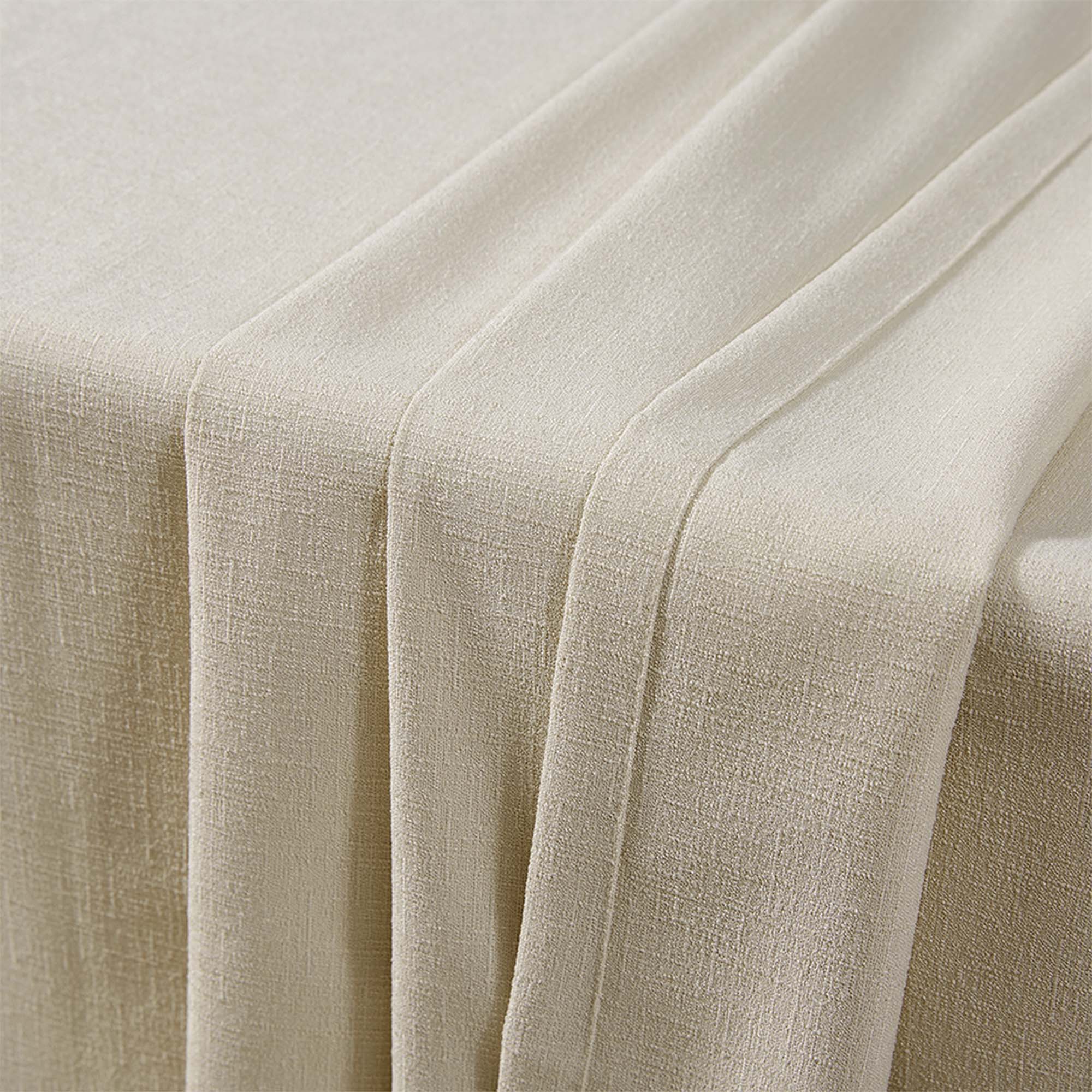 Elvonaeoly Cross Linen Texture Curtains