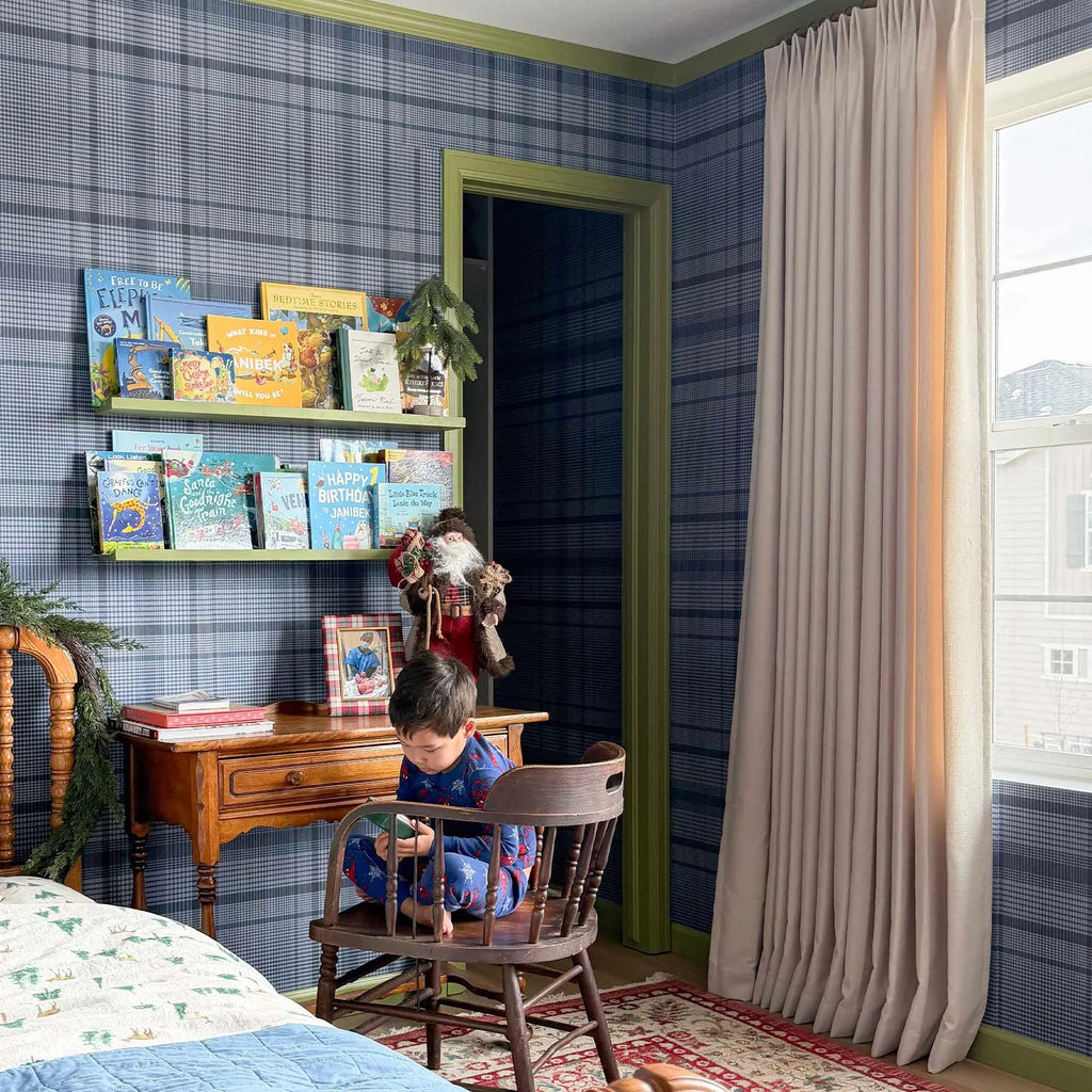 Elvonaeoly Cross Linen Texture Curtains