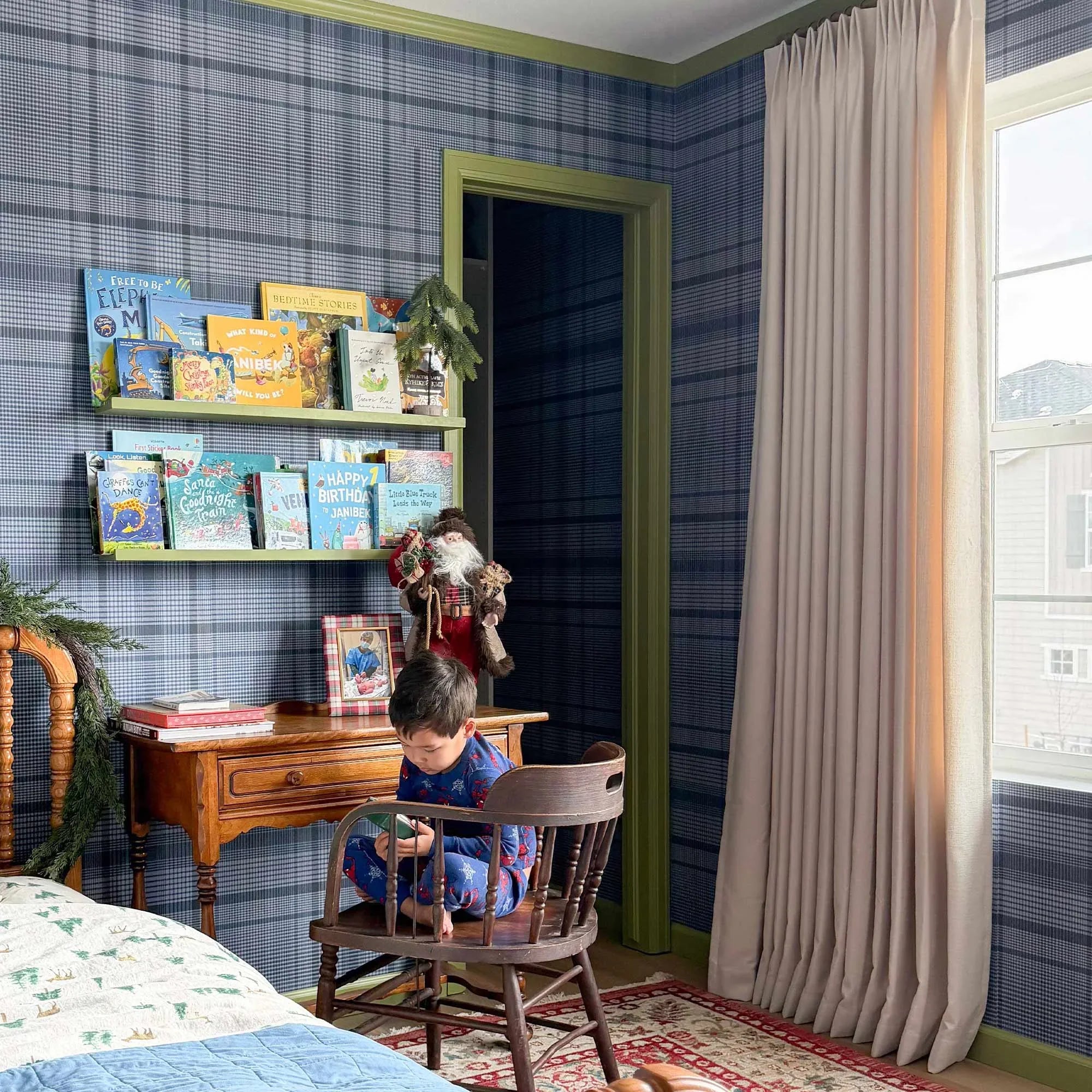 Elvonaeoly Cross Linen Texture Curtains