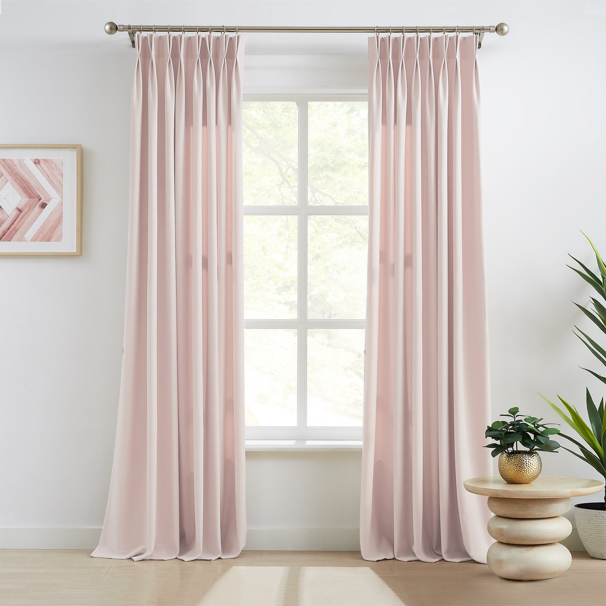 Elvonaeoly Cross Linen Texture Curtains