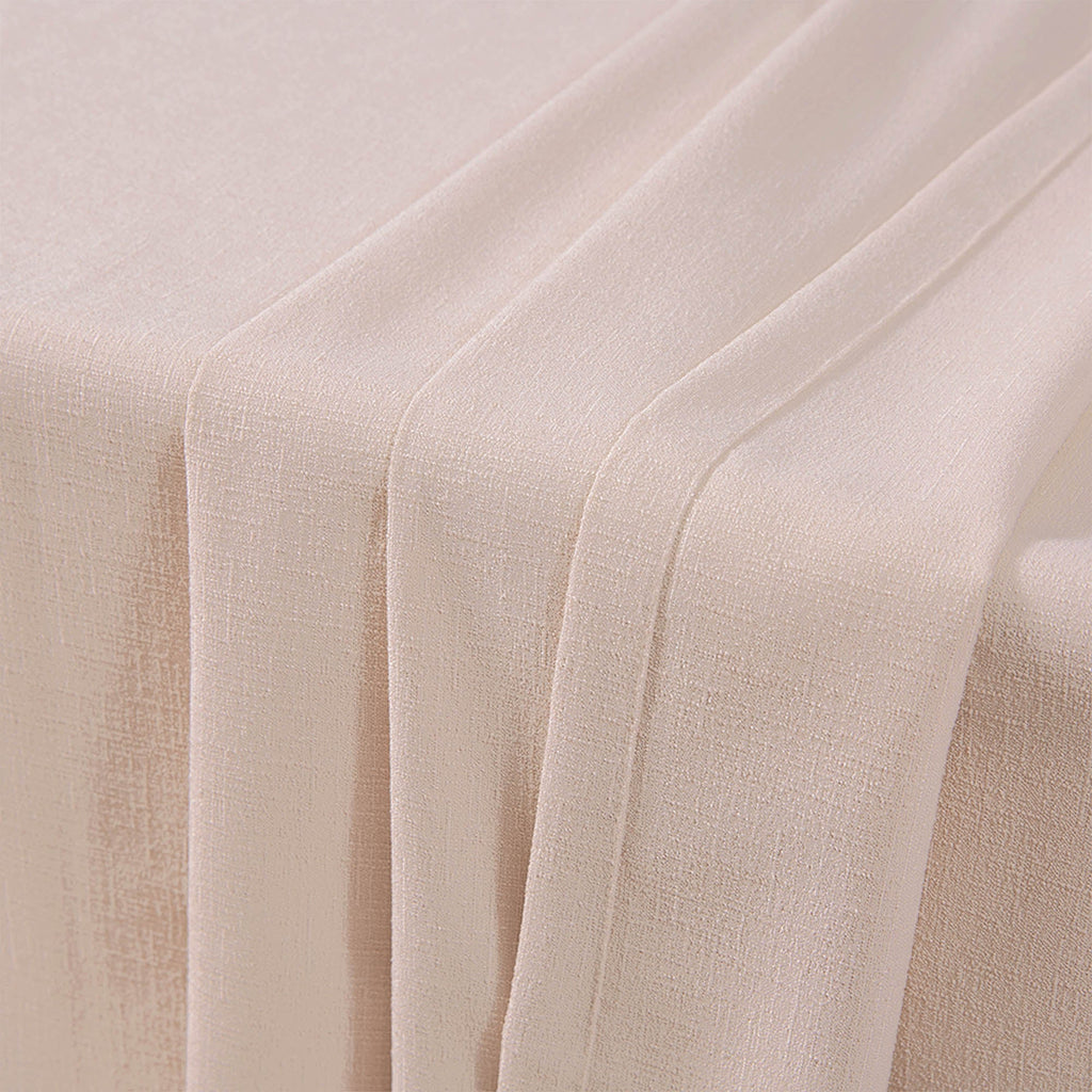 Elvonaeoly Cross Linen Texture Curtains