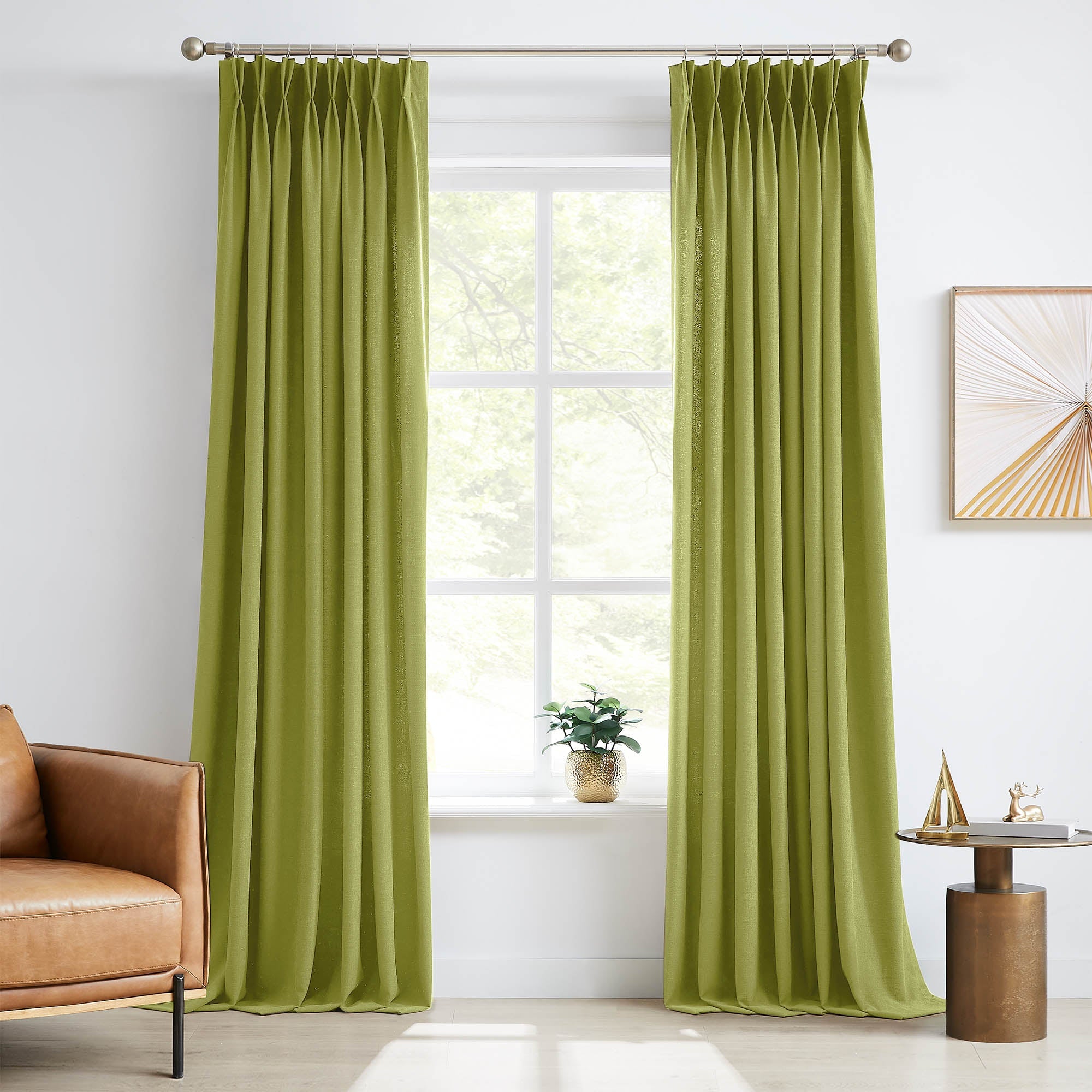 Elvonaeoly Cross Linen Texture Curtains