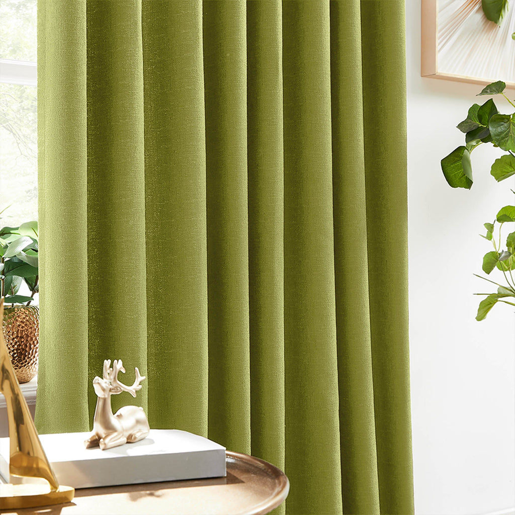 Elvonaeoly Cross Linen Texture Curtains