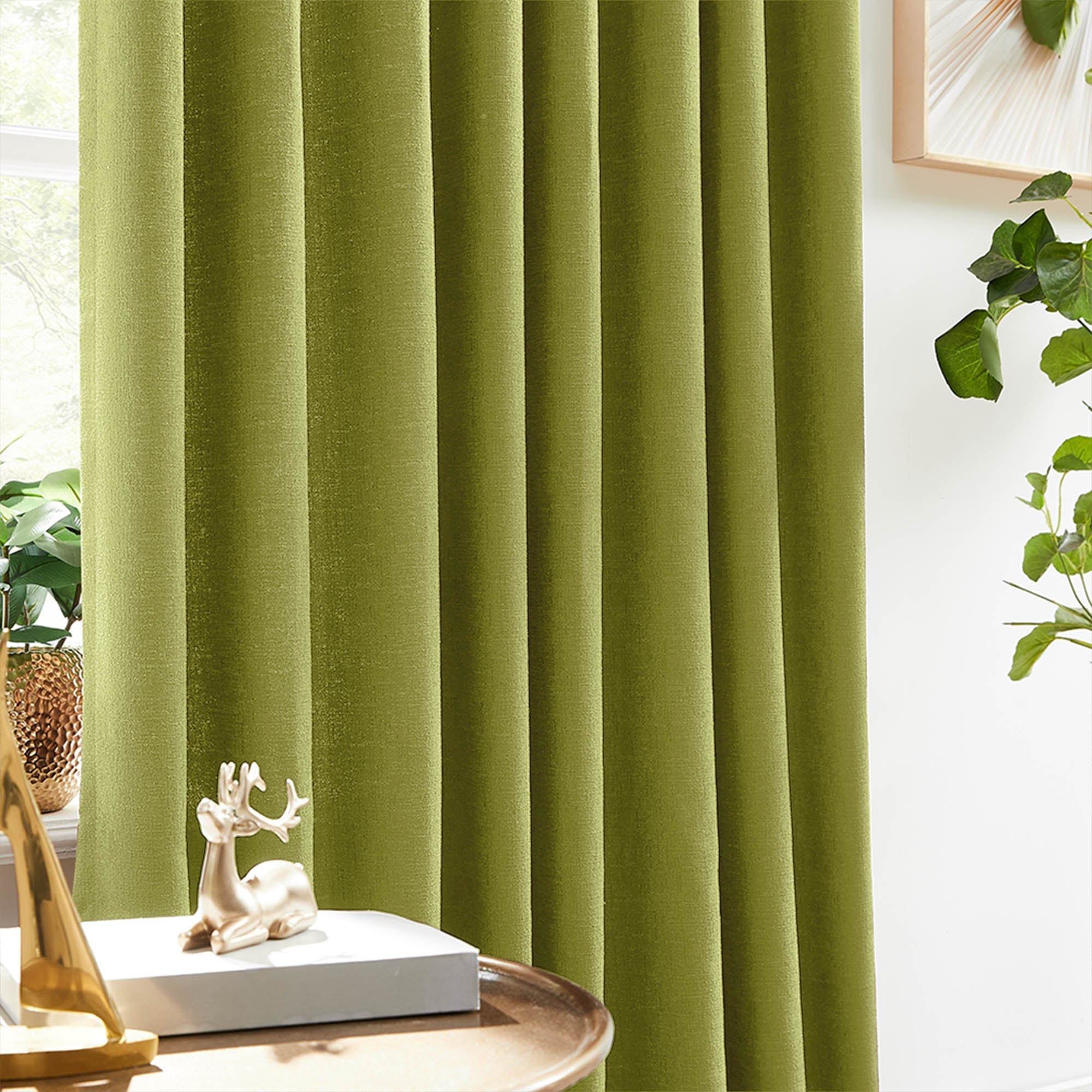 Elvonaeoly Cross Linen Texture Curtains