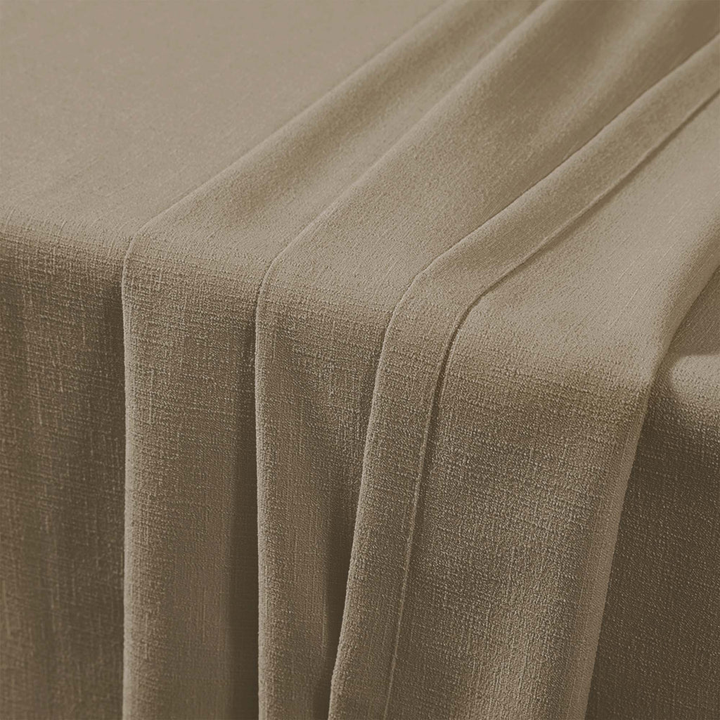 Elvonaeoly Cross Linen Texture Curtains