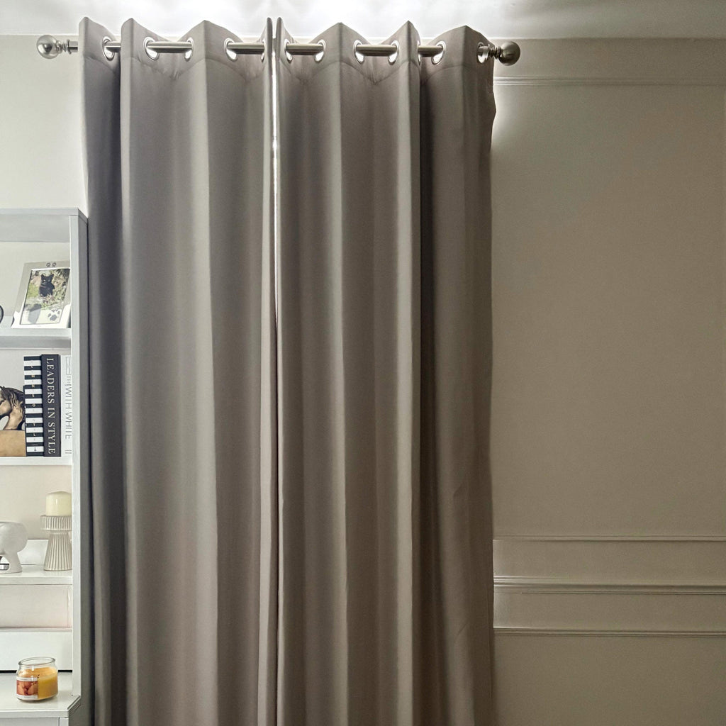 Elvonaeoly Cross Linen Texture Curtains