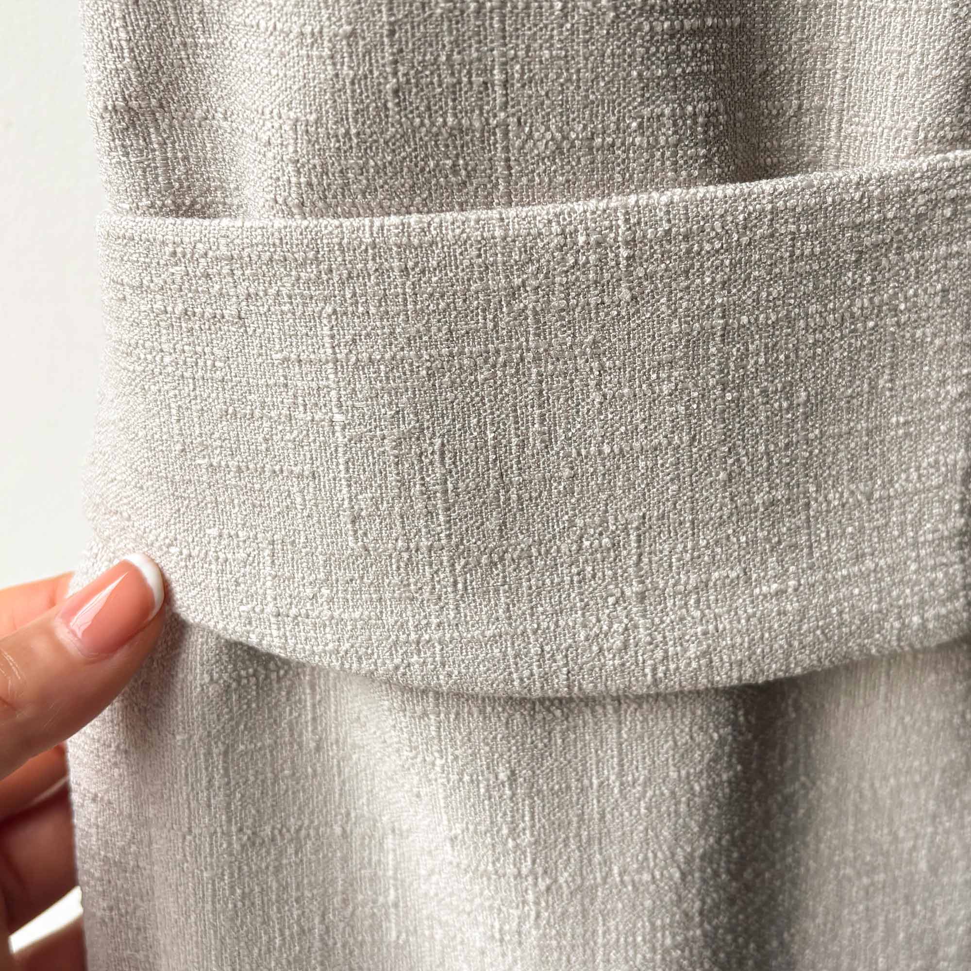 Elvonaeoly Cross Linen Texture Curtains
