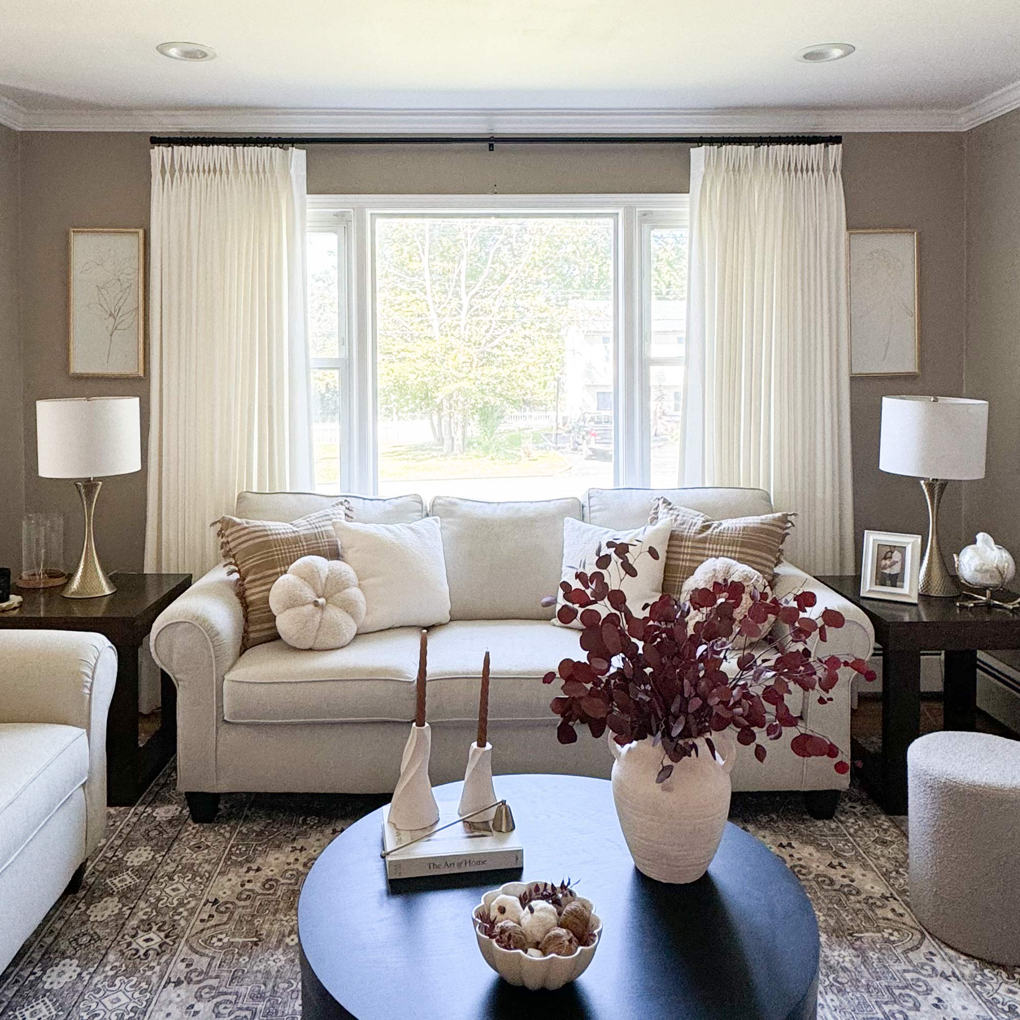 Elvonaeoly Cross Linen Texture Curtains