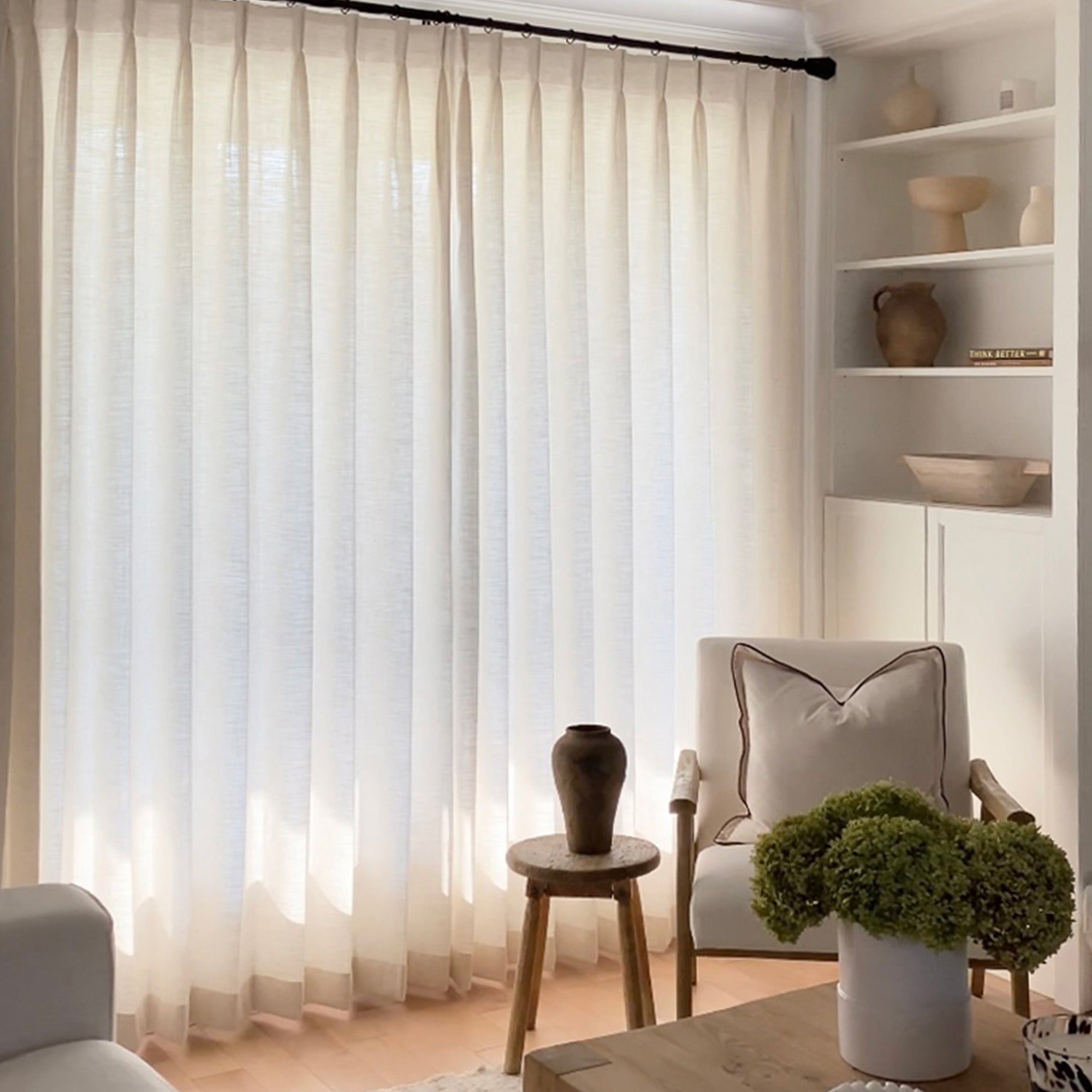Elvonaeoly Heavyweight Linen Curtains
