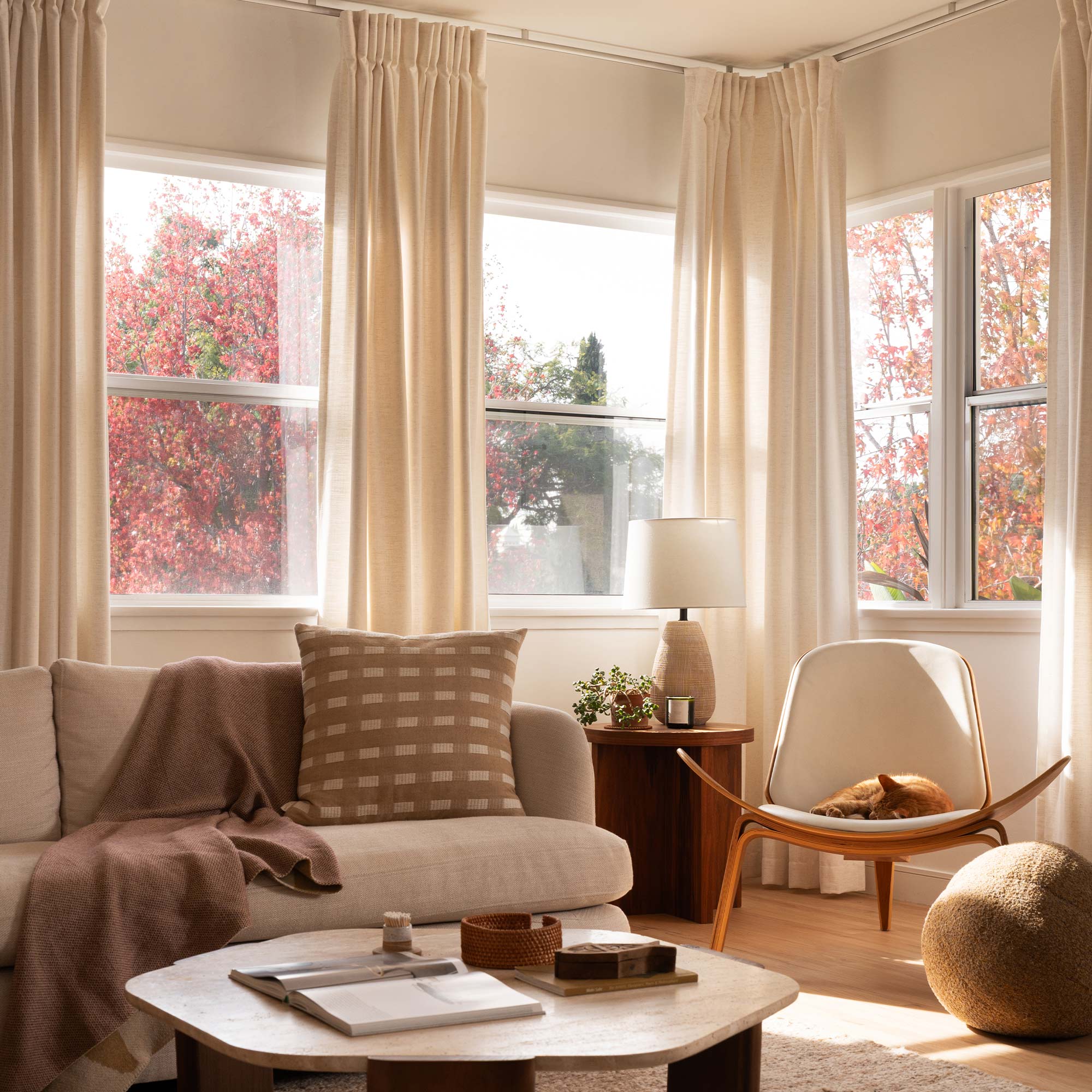 Elvonaeoly Heavyweight Linen Curtains