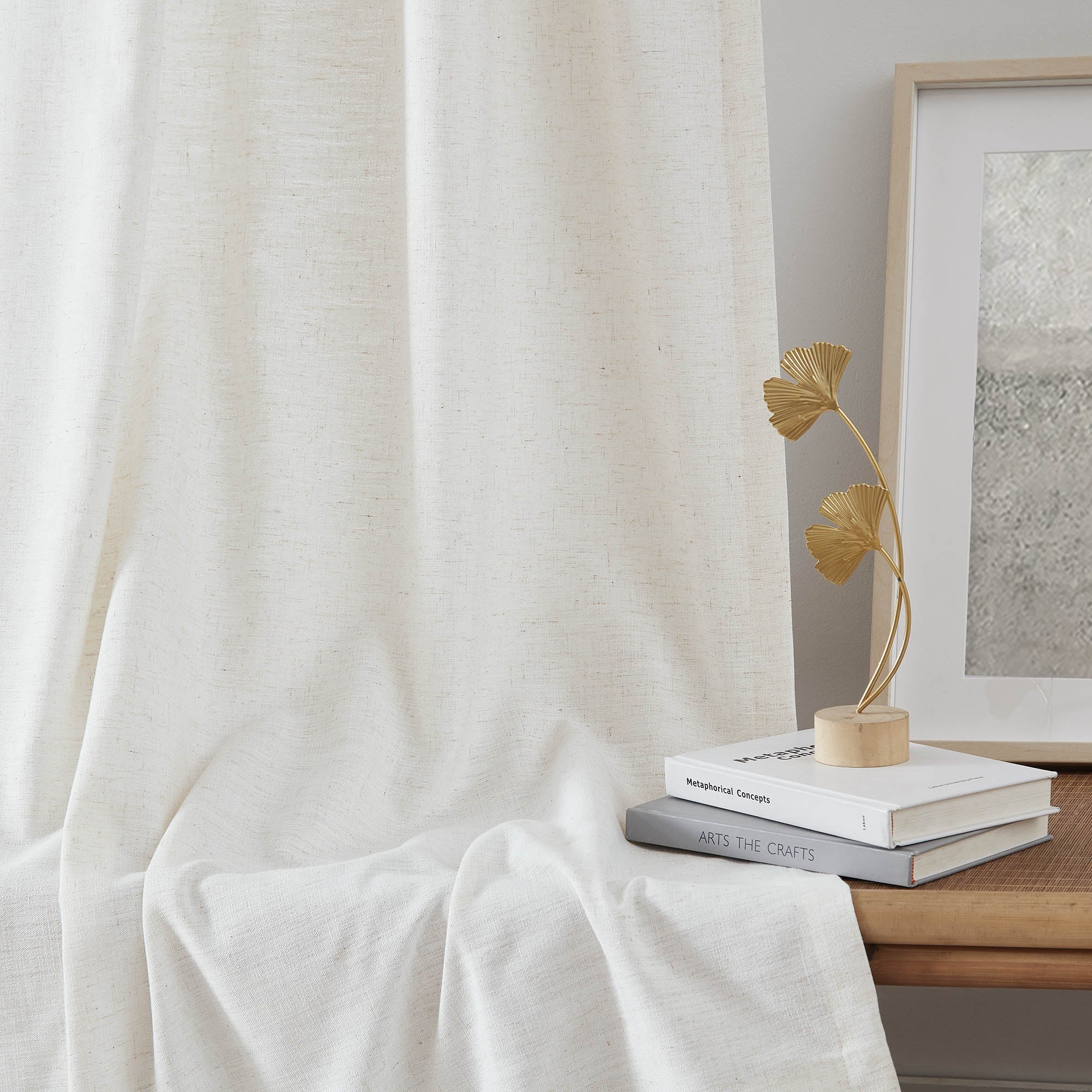 Elvonaeoly Heavyweight Linen Curtains