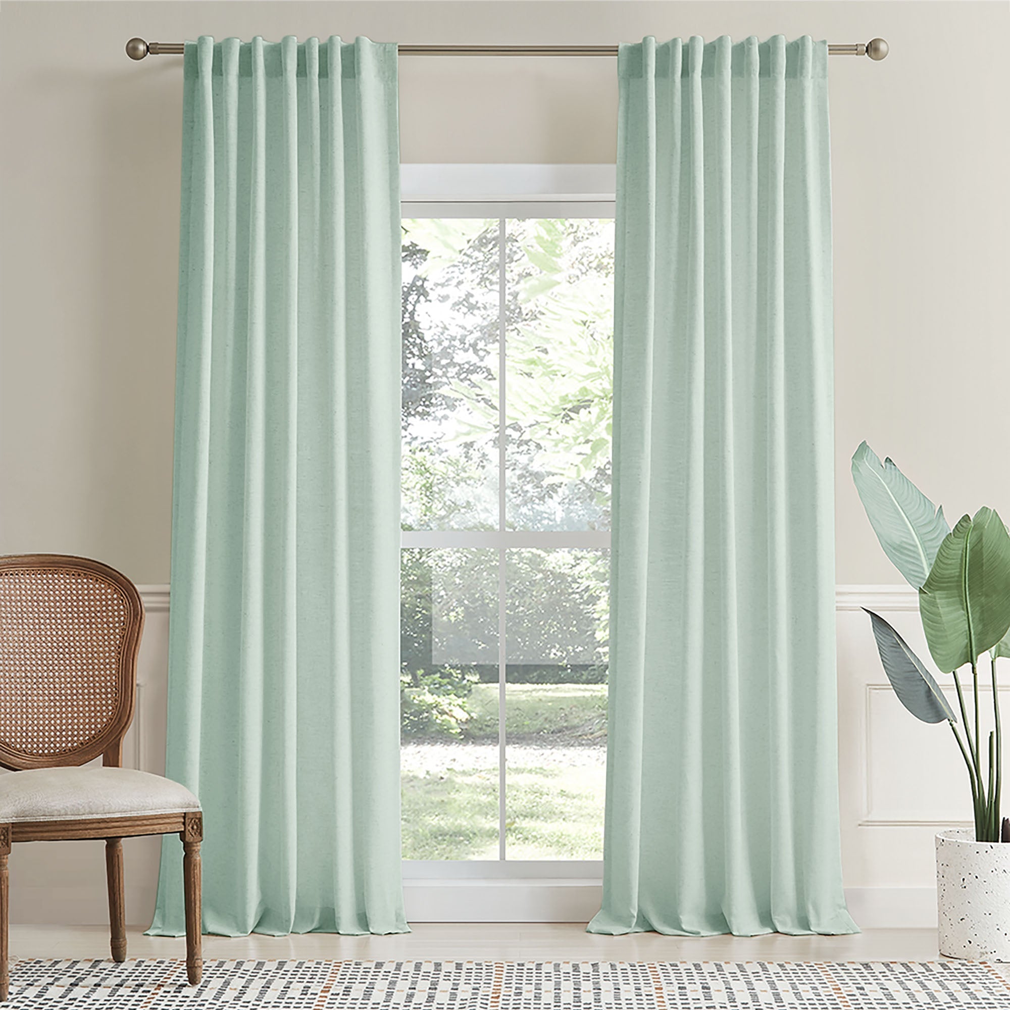 Elvonaeoly Heavyweight Linen Curtains