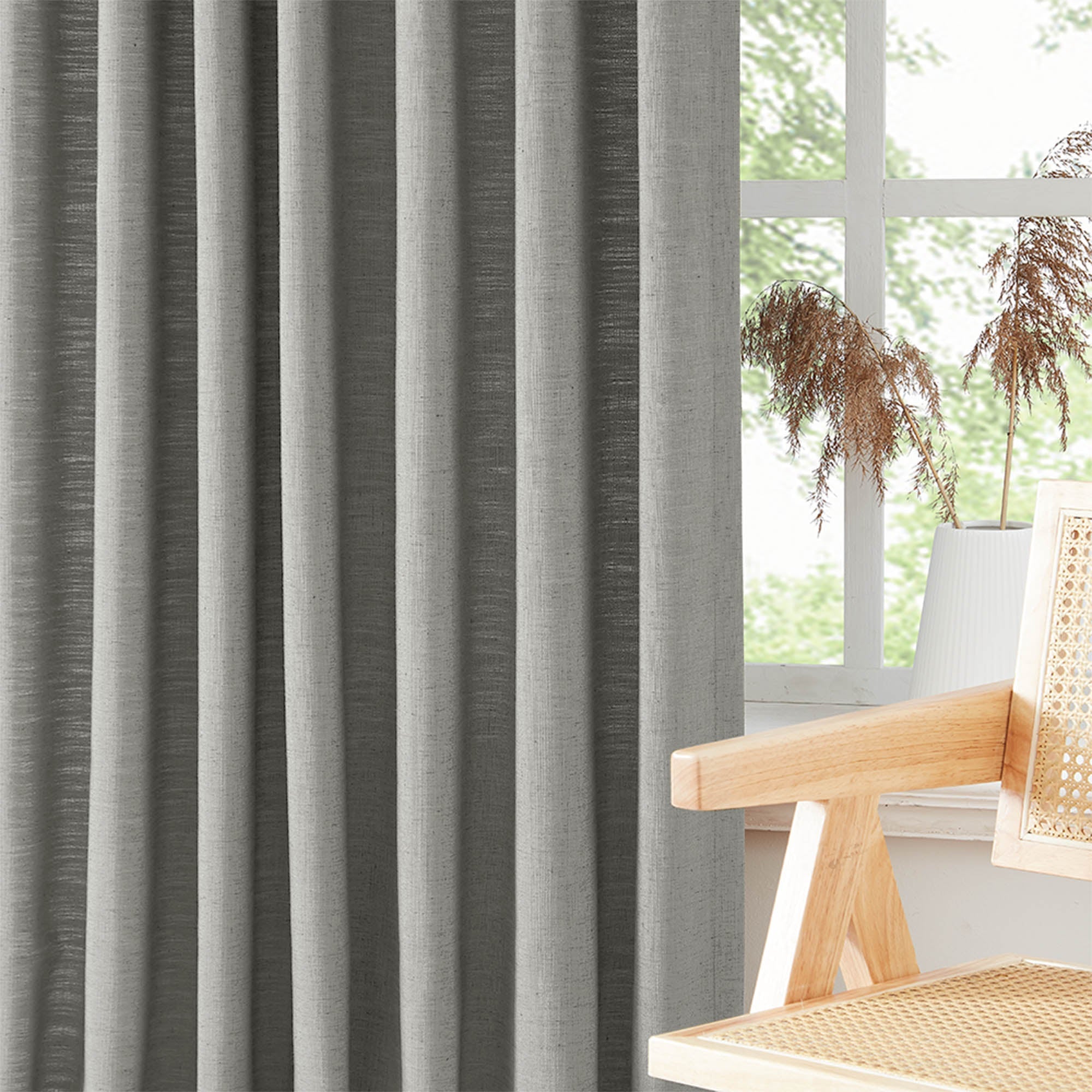 Elvonaeoly Heavyweight Linen Curtains