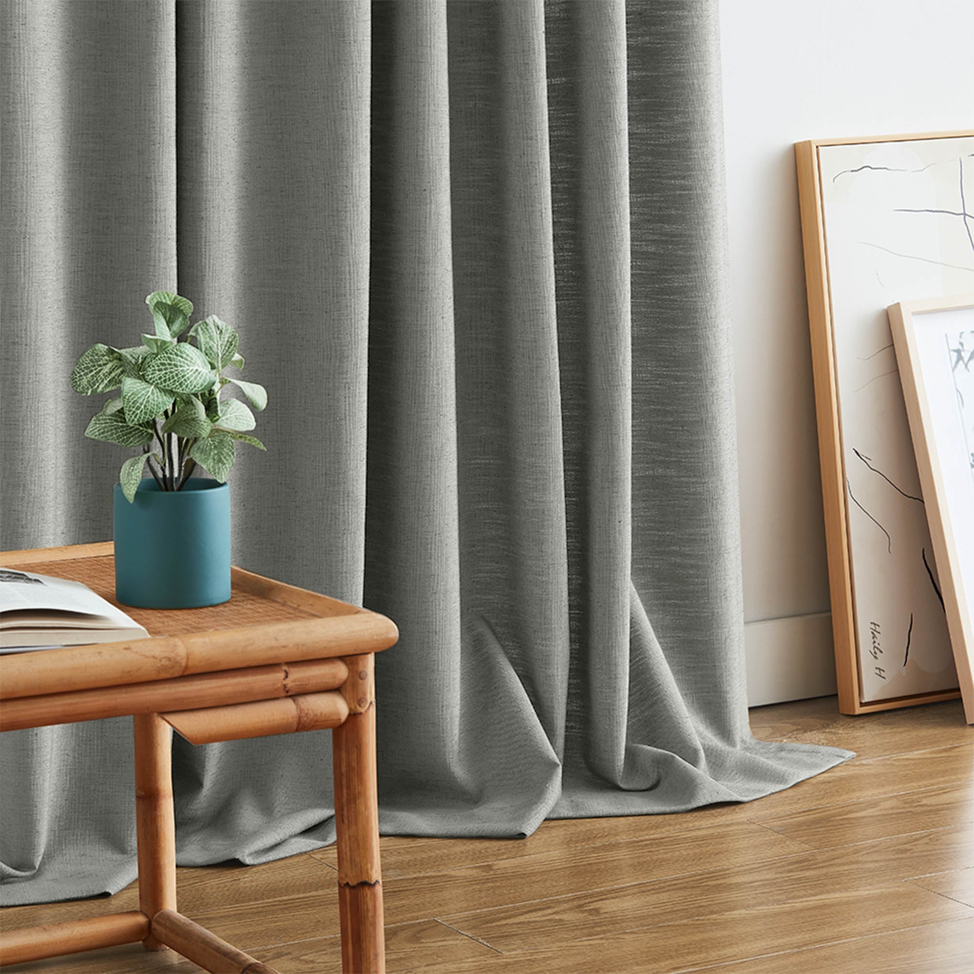 Elvonaeoly Heavyweight Linen Curtains