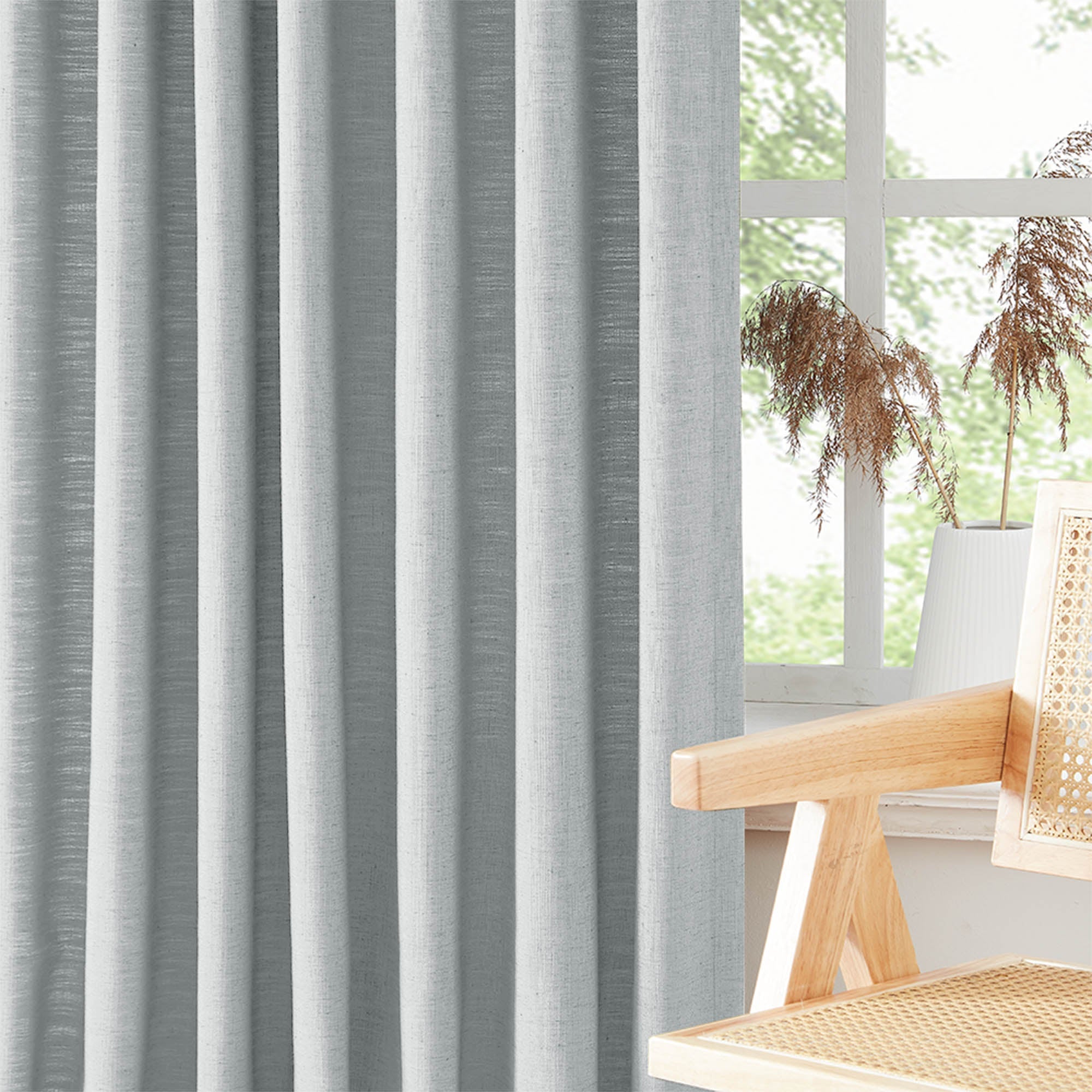 Elvonaeoly Heavyweight Linen Curtains