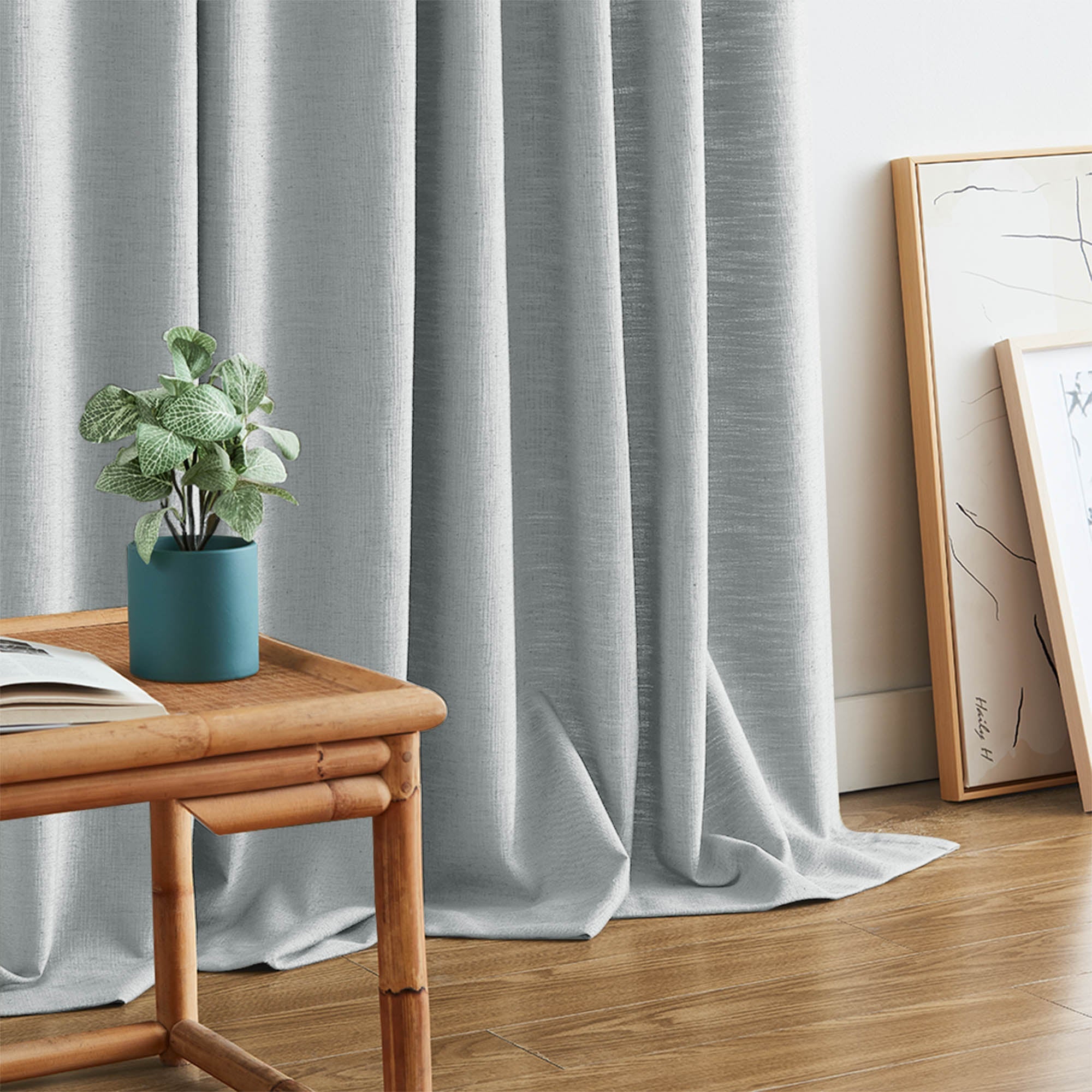 Elvonaeoly Heavyweight Linen Curtains