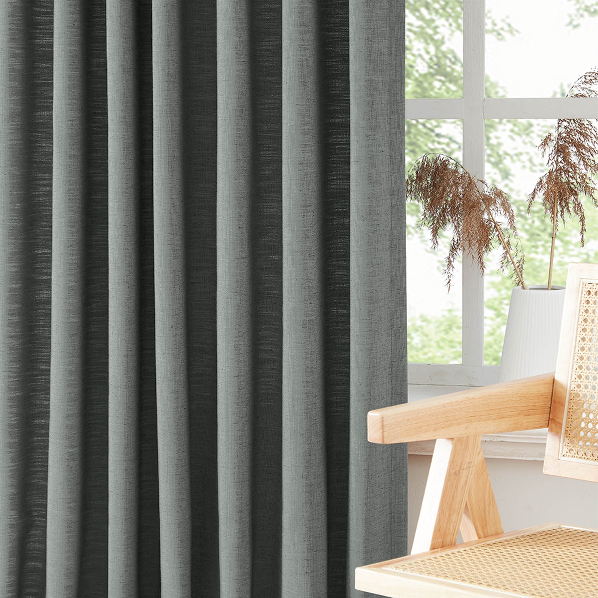 Elvonaeoly Heavyweight Linen Curtains