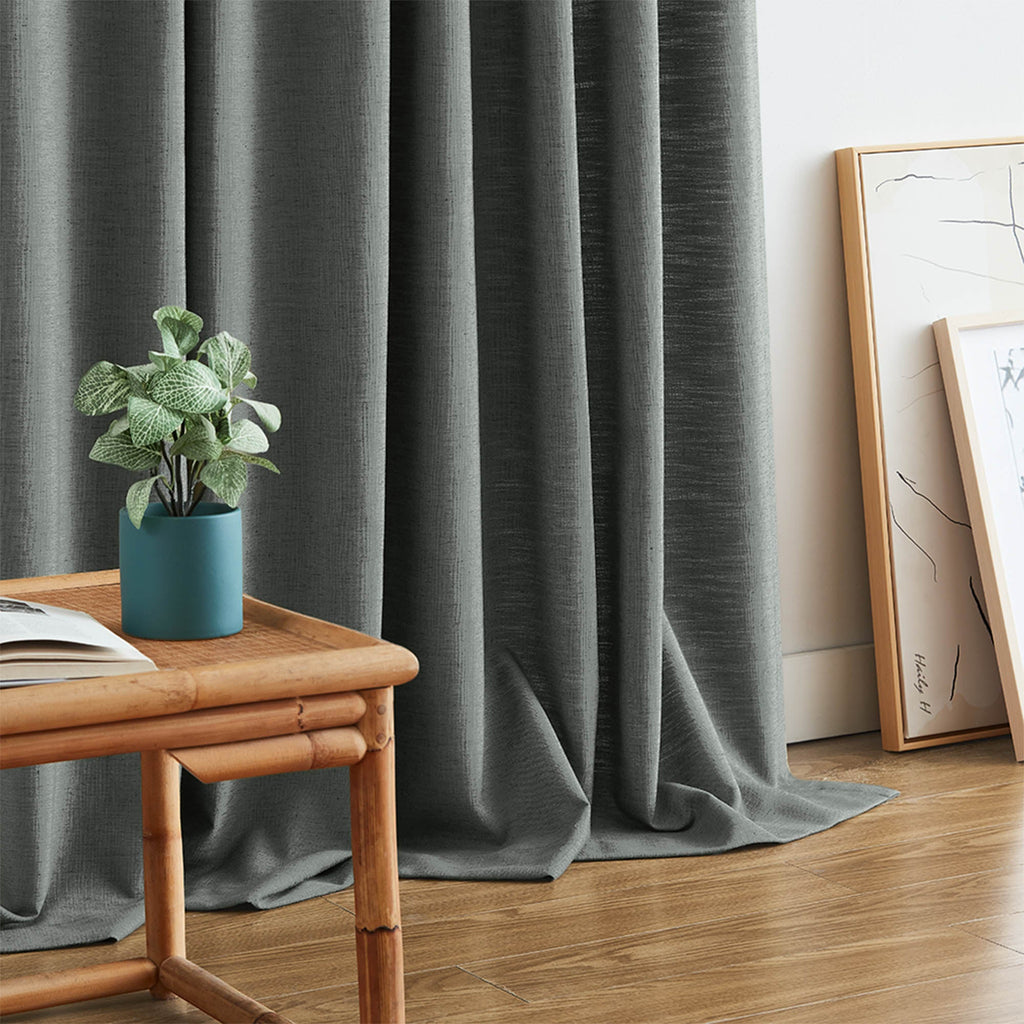 Elvonaeoly Heavyweight Linen Curtains
