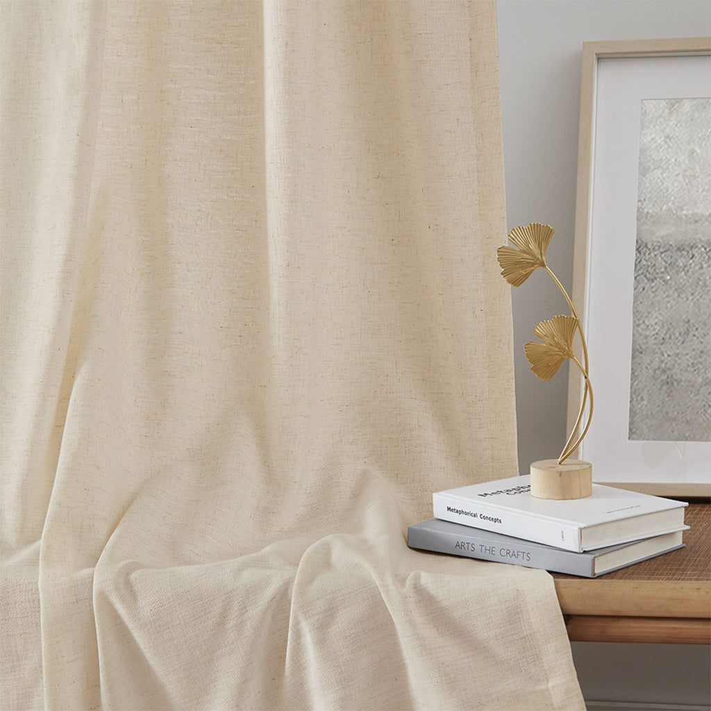 Elvonaeoly Heavyweight Linen Curtains