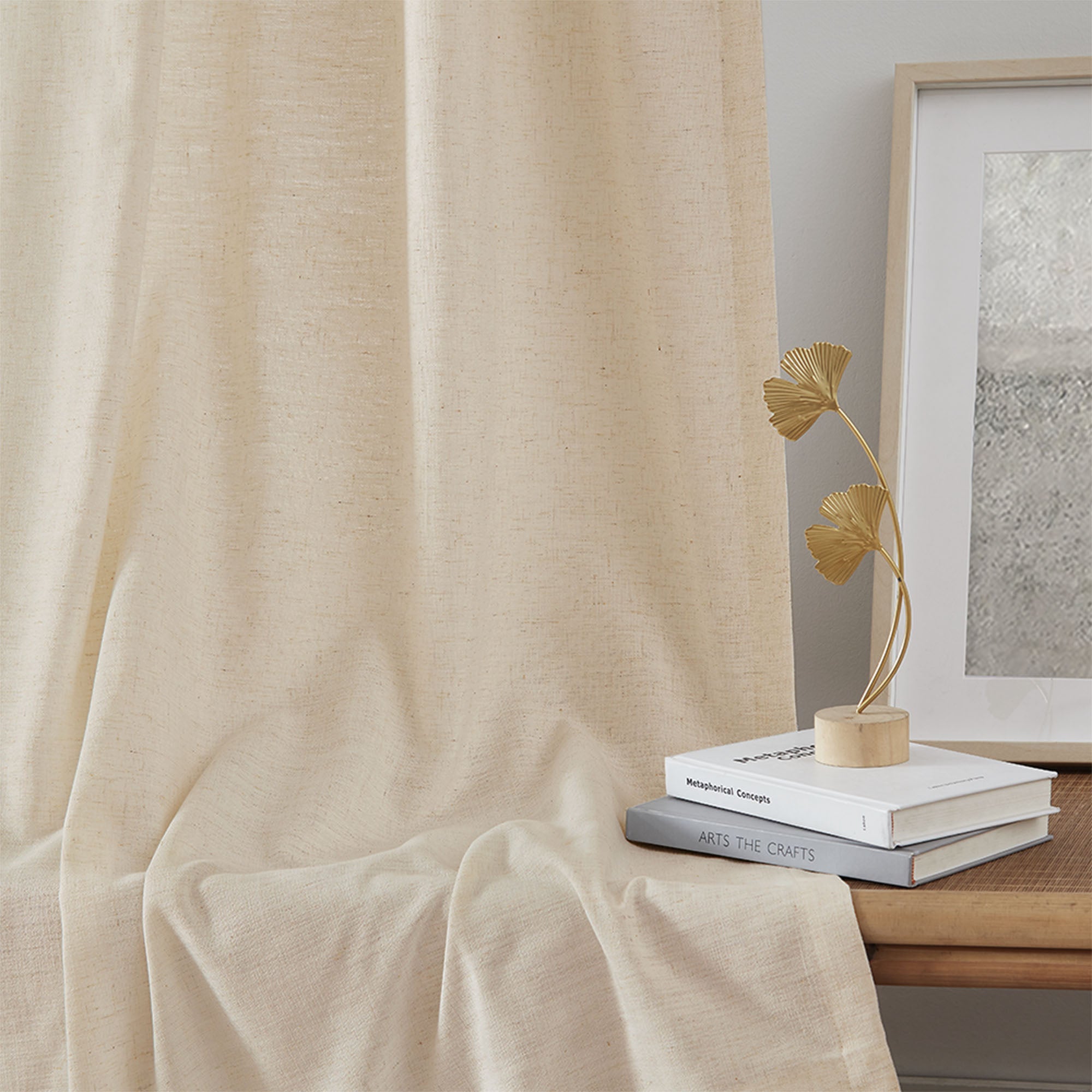 Elvonaeoly Heavyweight Linen Curtains