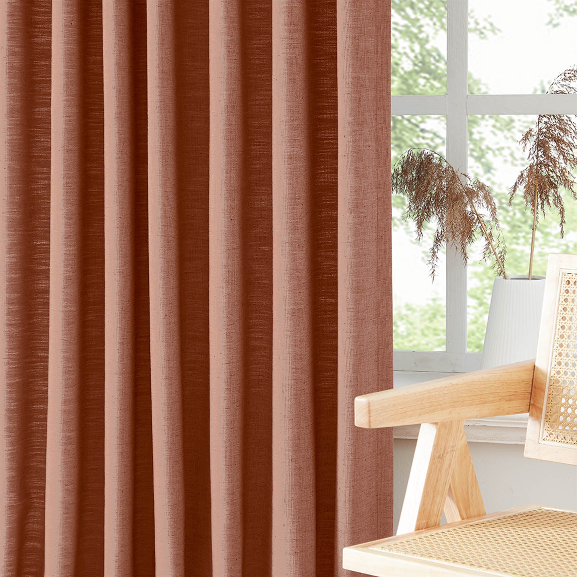 Elvonaeoly Heavyweight Linen Curtains