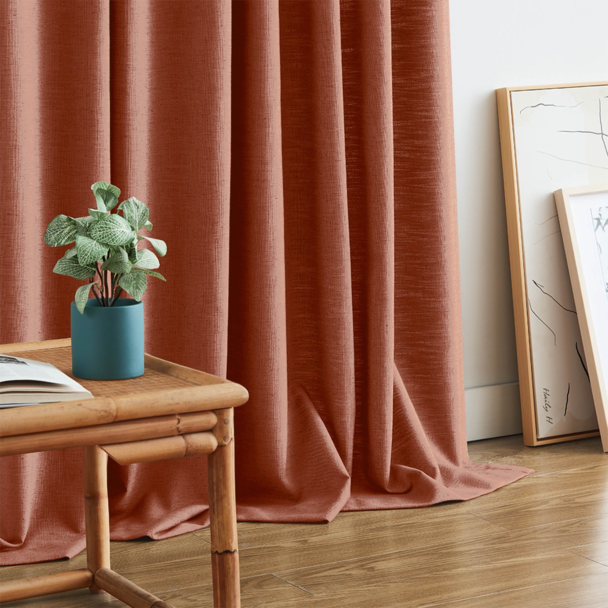 Elvonaeoly Heavyweight Linen Curtains