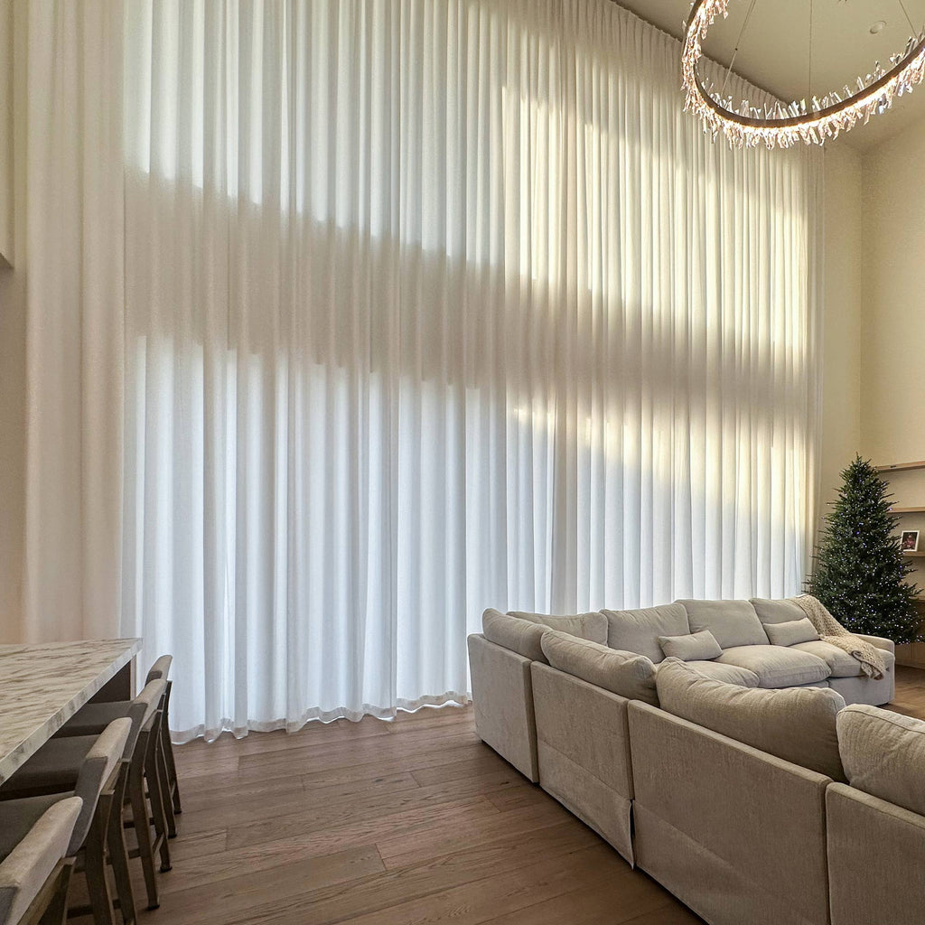 Elvonaeoly Cotton Linen Semi Sheer Curtains