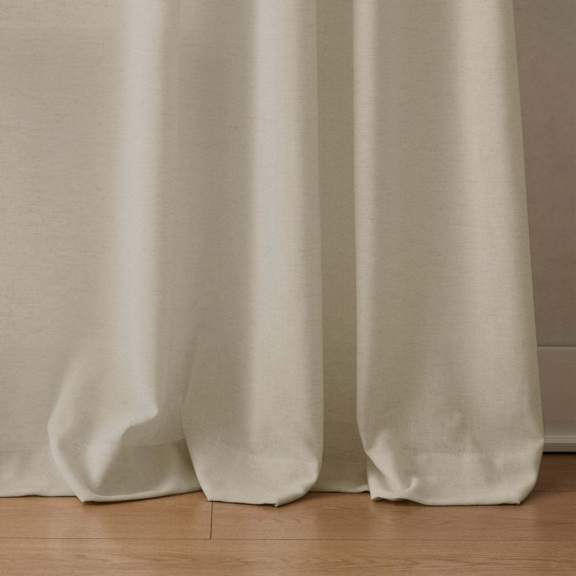 Elvonaeoly Cotton Linen Semi Sheer Curtains