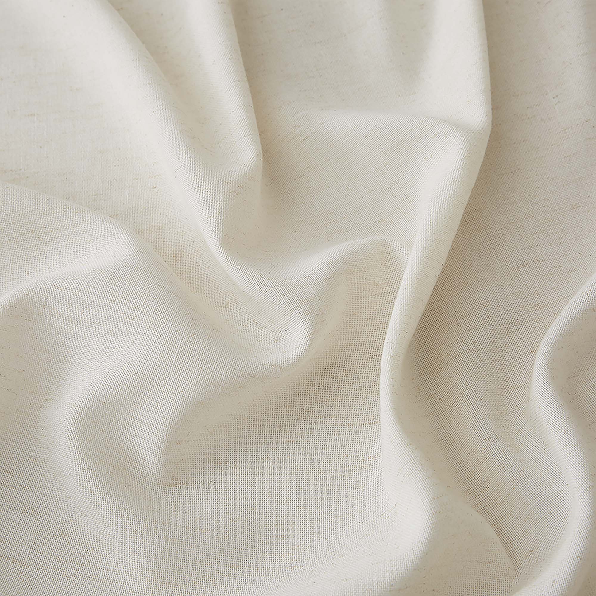 Elvonaeoly Cotton Linen Semi Sheer Curtains