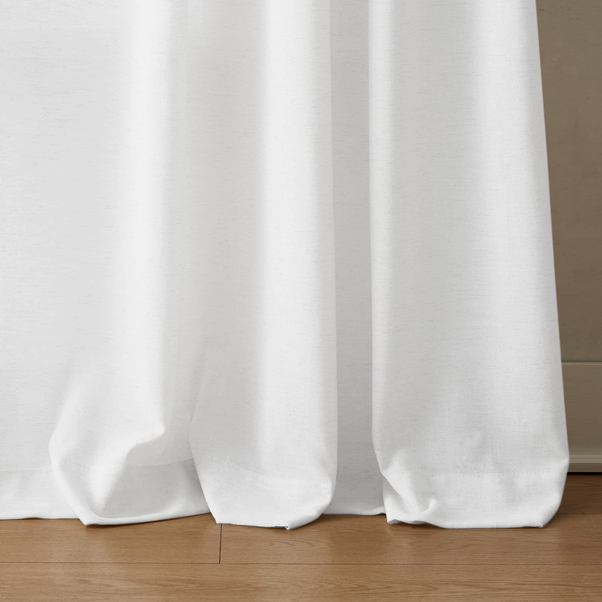 Elvonaeoly Cotton Linen Semi Sheer Curtains
