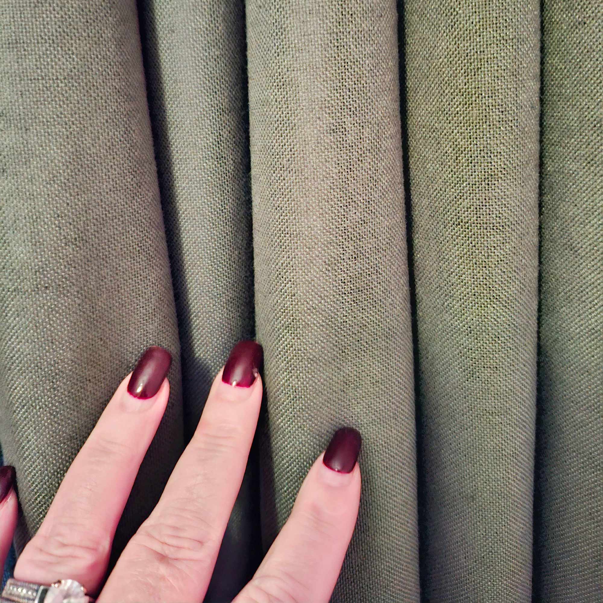 Elvonaeoly Cotton Linen Semi Sheer Curtains