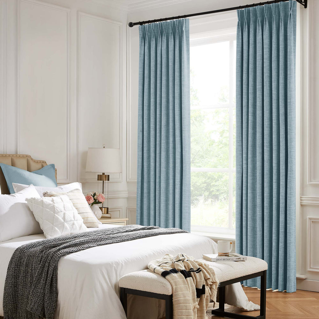 Elvonaeoly 100% White Blackout Curtains