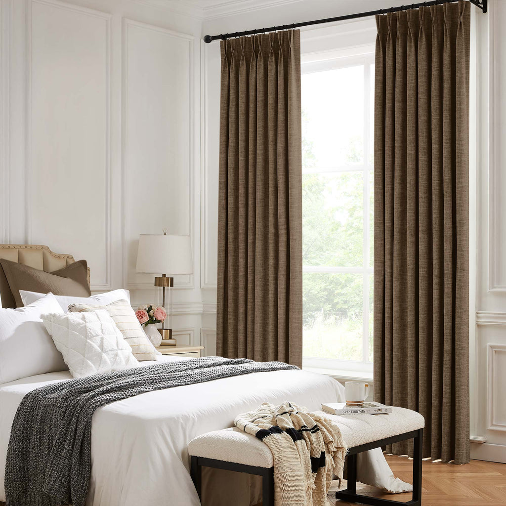 Elvonaeoly 100% White Blackout Curtains