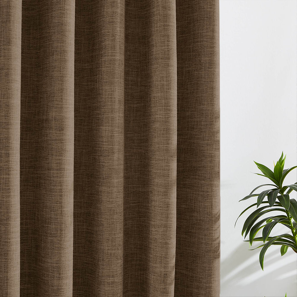 Elvonaeoly 100% White Blackout Curtains