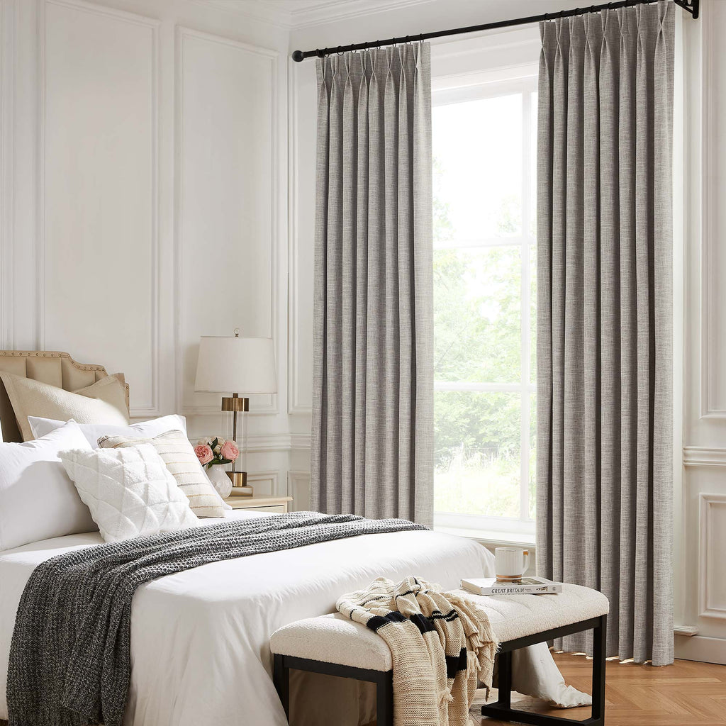 Elvonaeoly 100% White Blackout Curtains