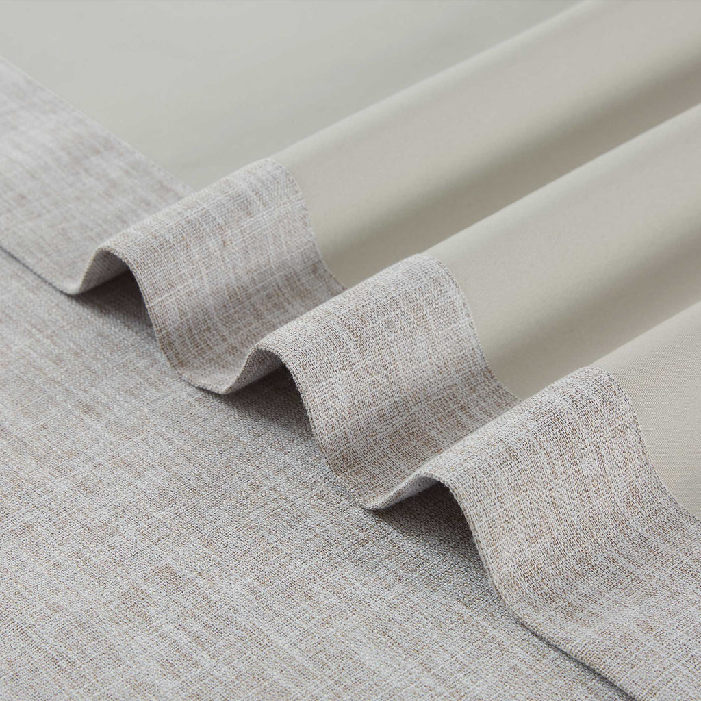 Elvonaeoly 100% White Blackout Curtains