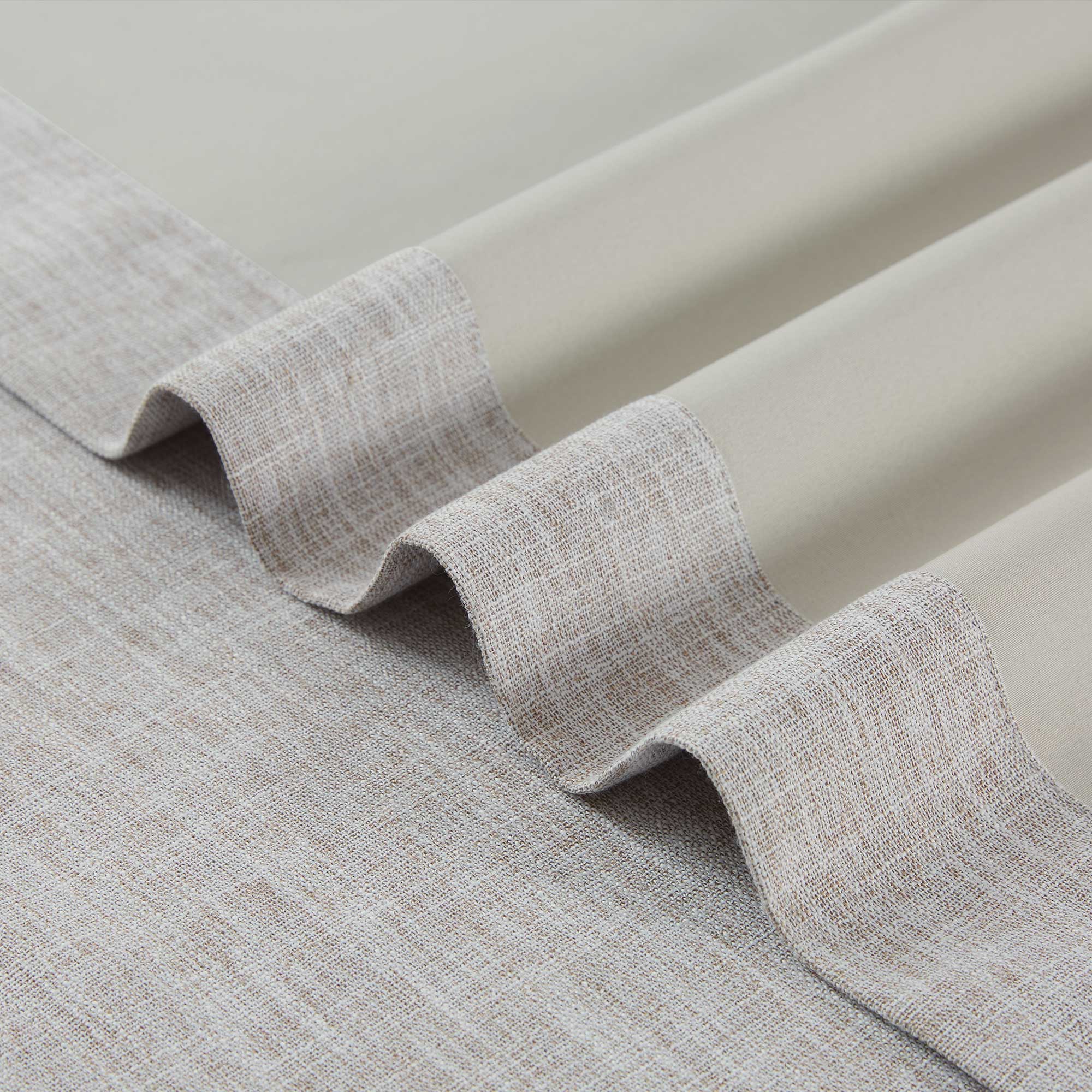Elvonaeoly 100% White Blackout Curtains