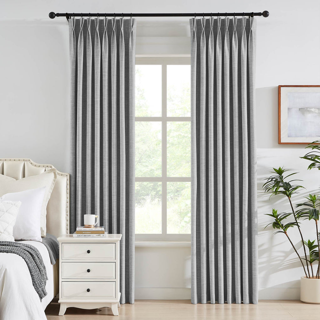 Elvonaeoly 100% White Blackout Curtains