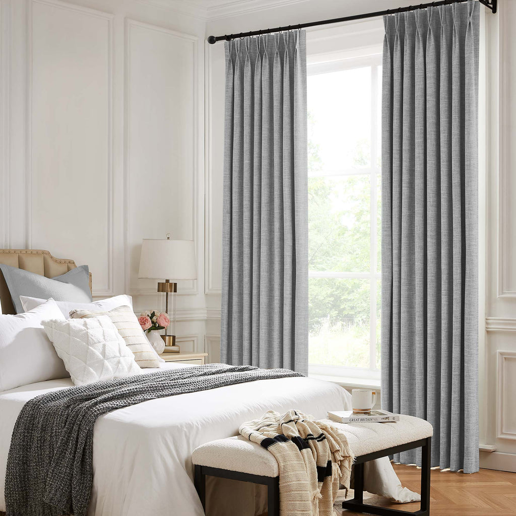 Elvonaeoly 100% White Blackout Curtains