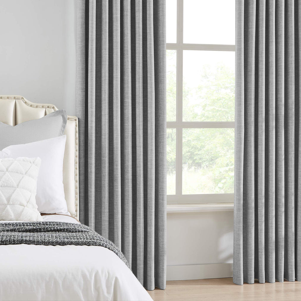 Elvonaeoly 100% White Blackout Curtains
