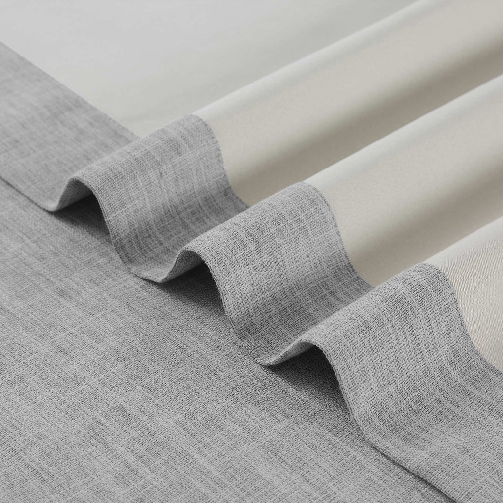 Elvonaeoly 100% White Blackout Curtains