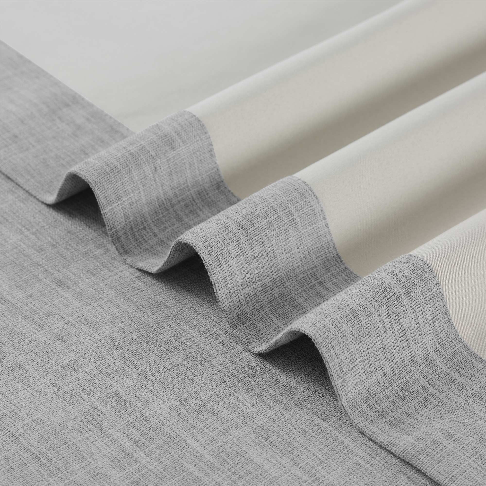 Elvonaeoly 100% White Blackout Curtains