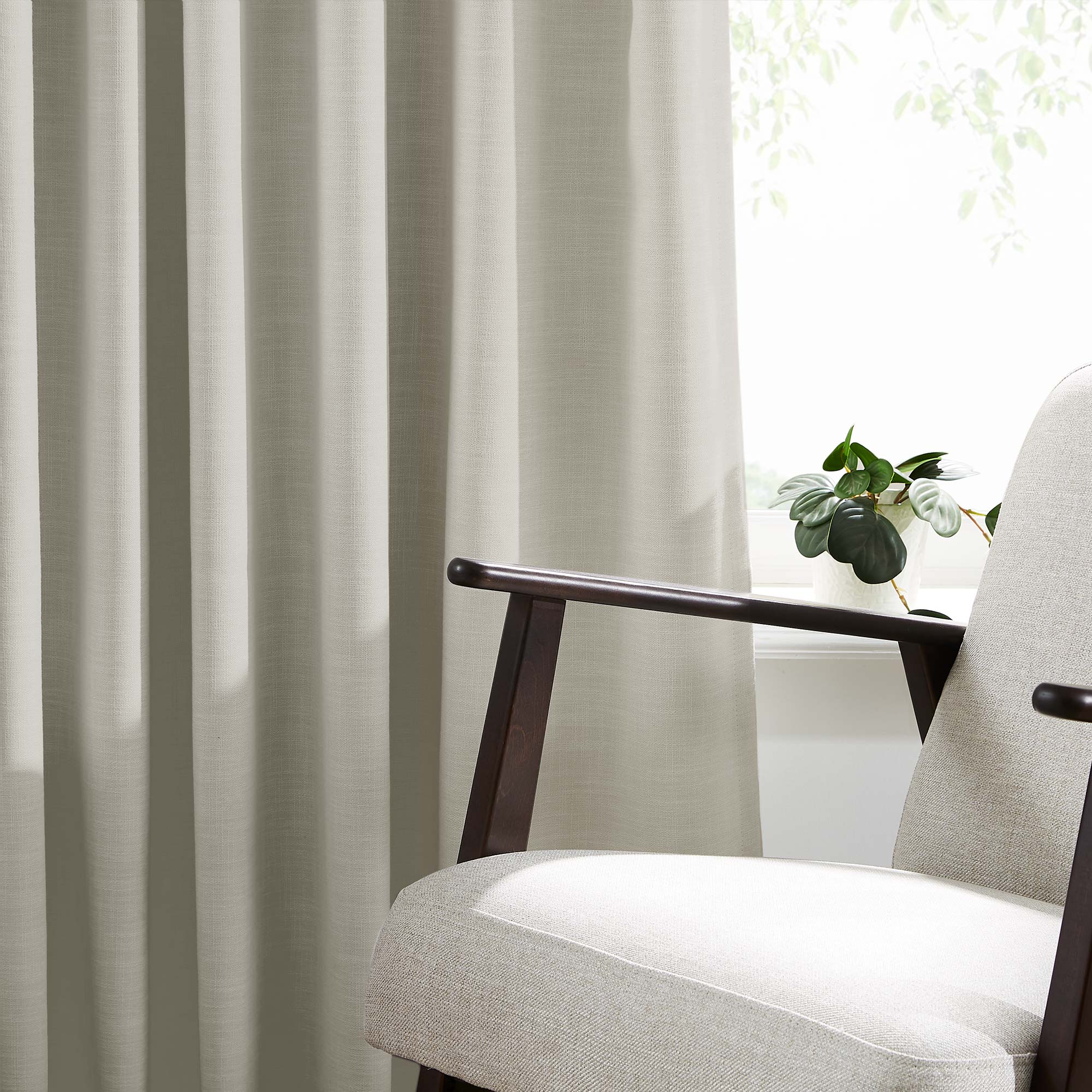 Elvonaeoly 100% White Blackout Curtains