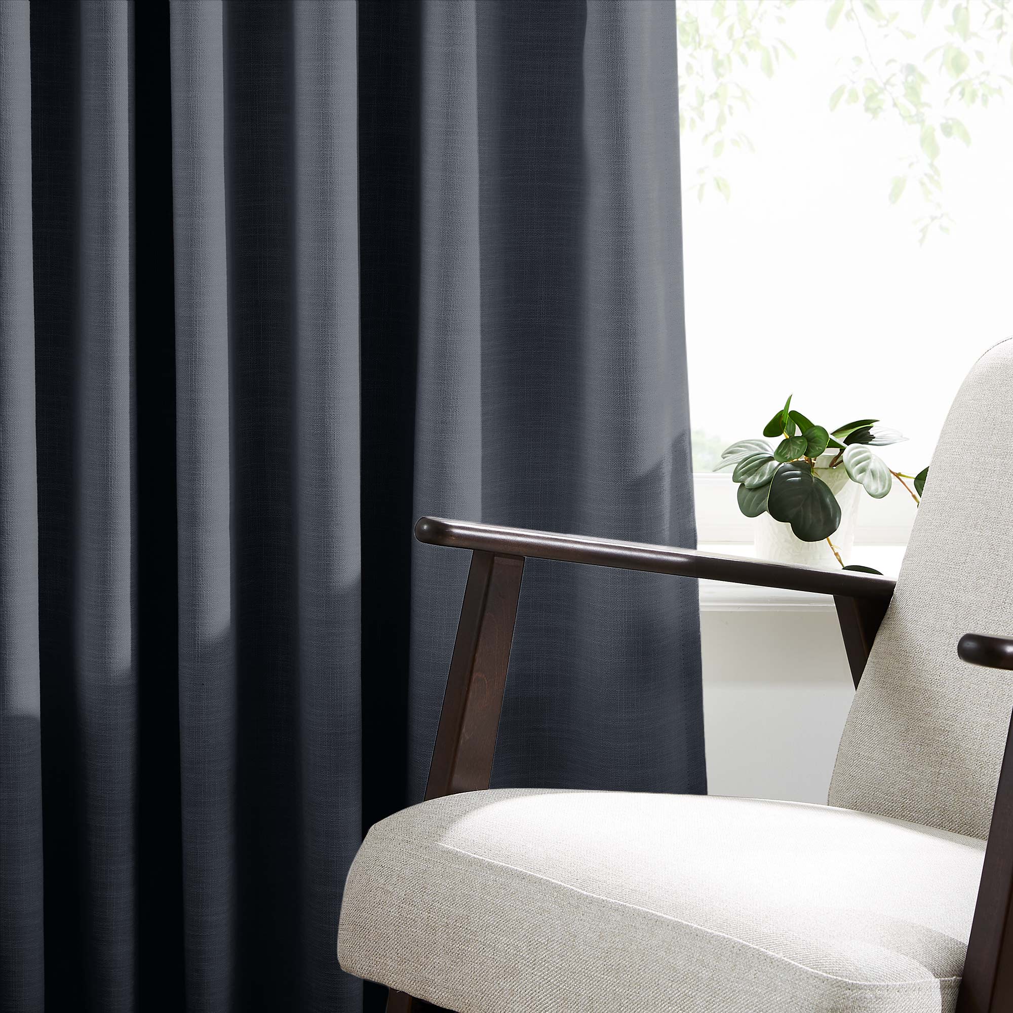 Elvonaeoly 100% White Blackout Curtains
