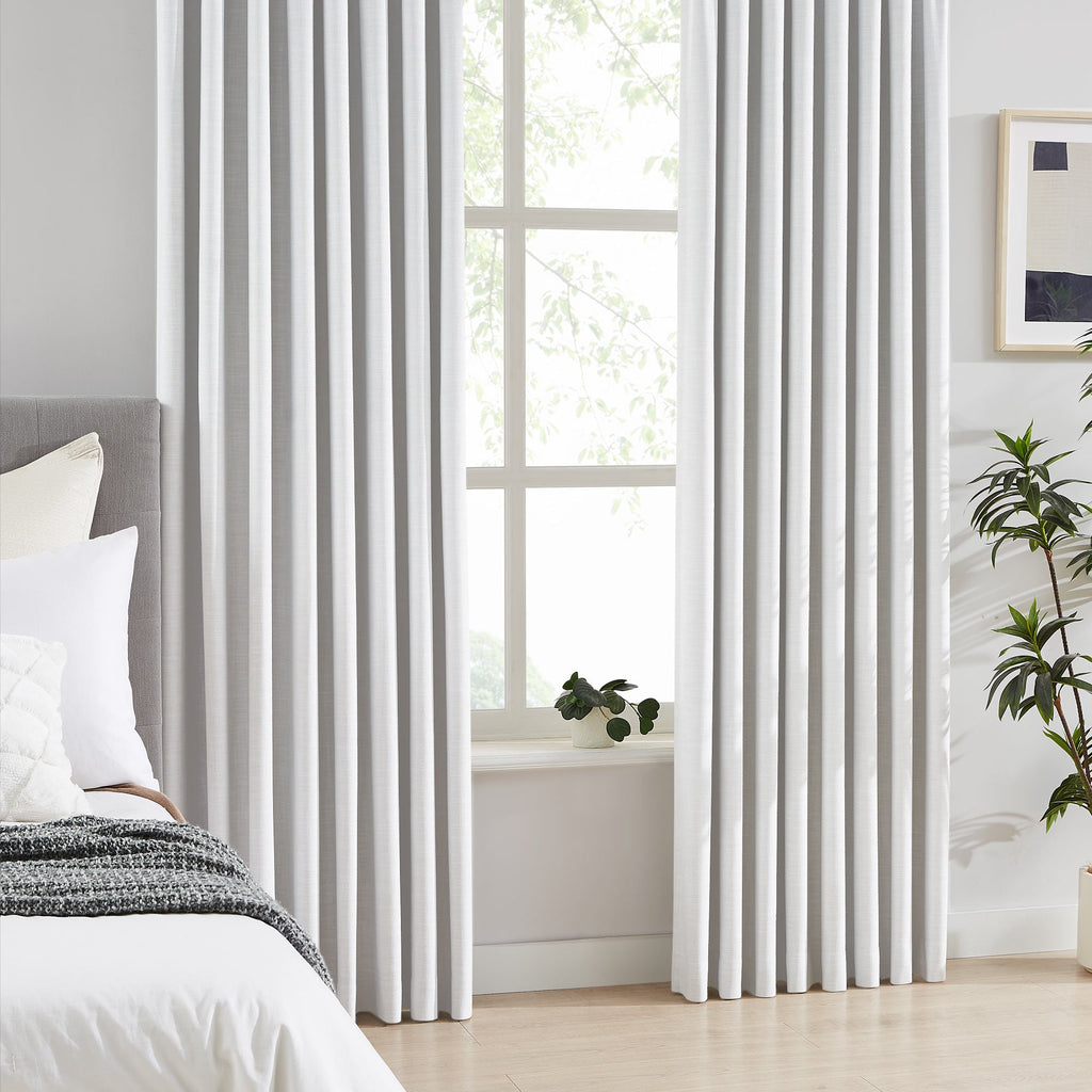 Elvonaeoly 100% White Blackout Curtains