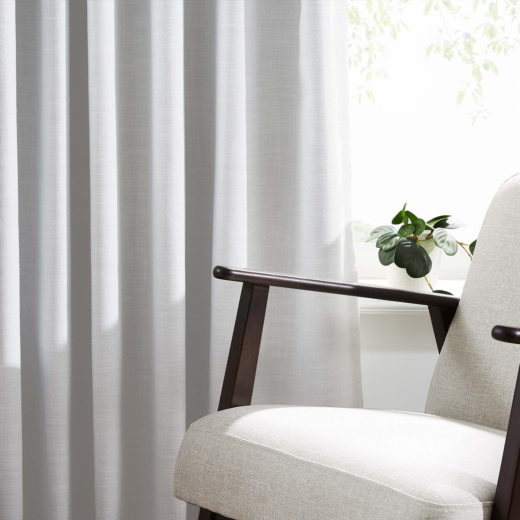 Elvonaeoly 100% White Blackout Curtains