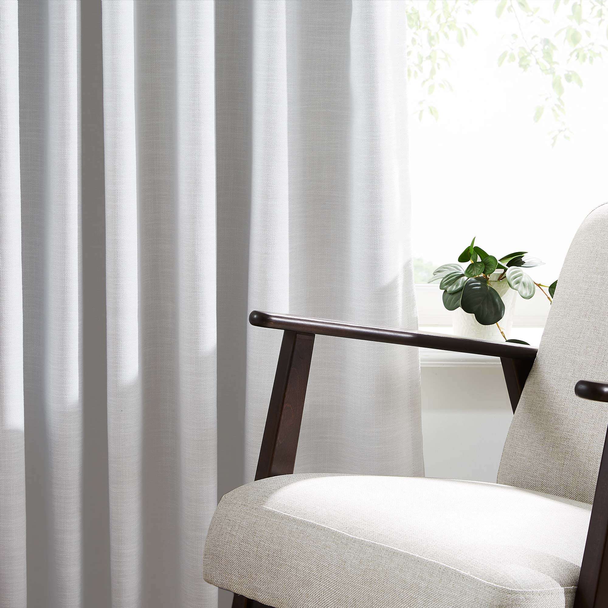 Elvonaeoly 100% White Blackout Curtains