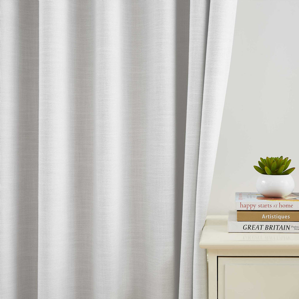 Elvonaeoly 100% White Blackout Curtains