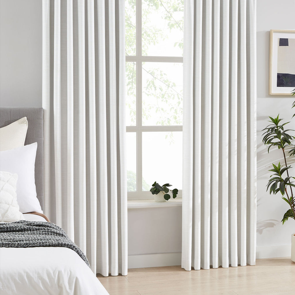 Elvonaeoly 100% White Blackout Curtains